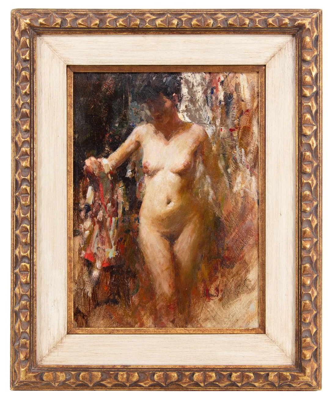 RICHARD SCHMID "NUDE" OIL ON BOARD