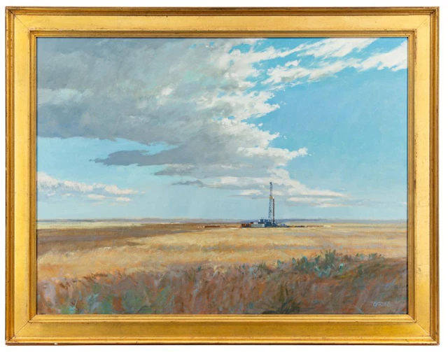 AL BARNES "PLATEAU" OIL ON CANVAS