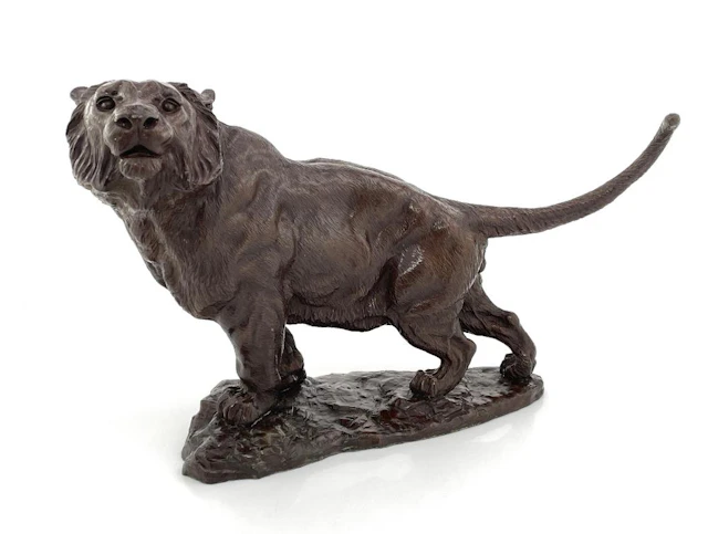 DAVID SCHAEFER "TIGER" BRONZE SCULPTURE