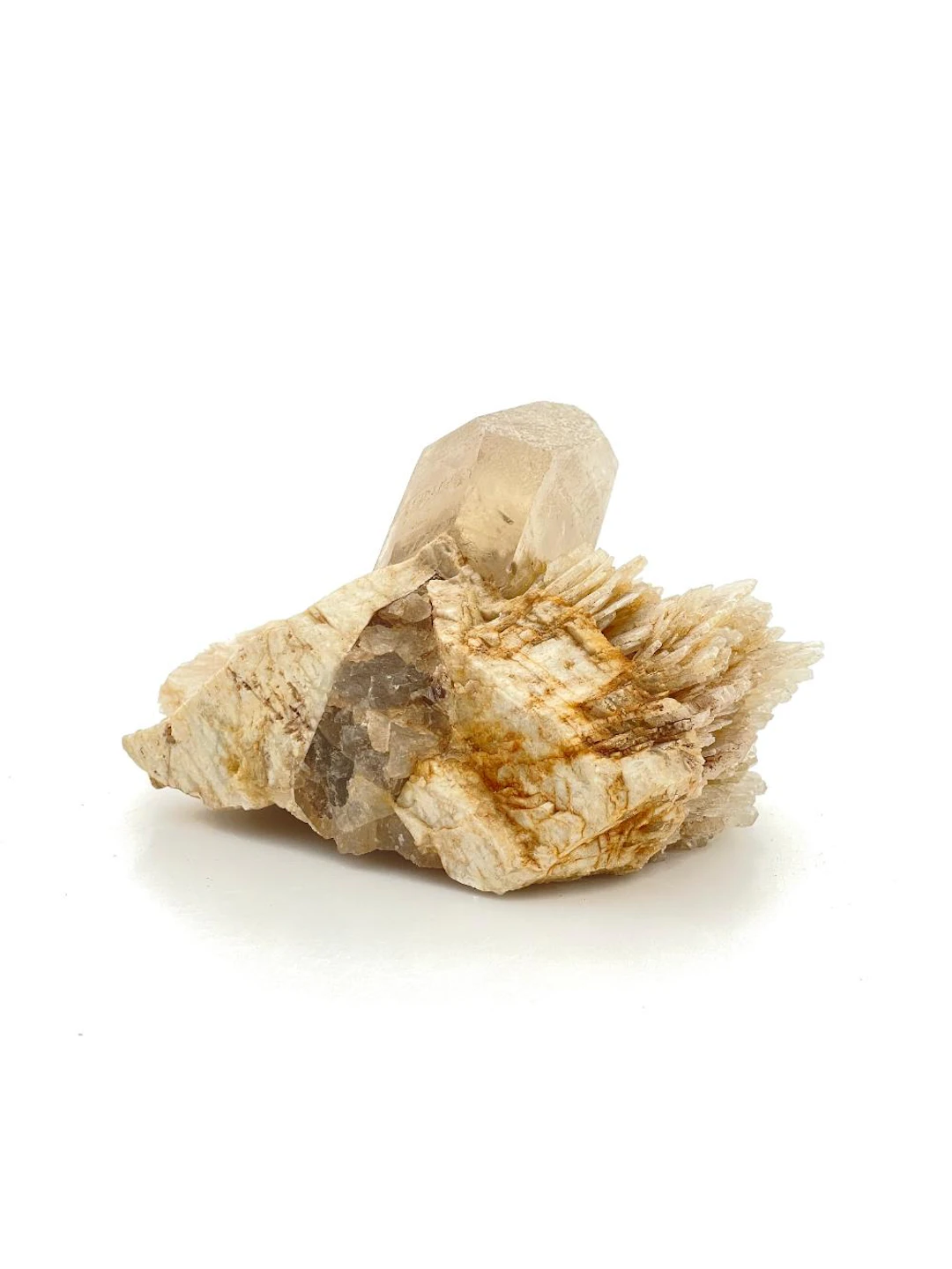 QUARTZ & CLEAVLANDITE MINERAL SPECIMEN