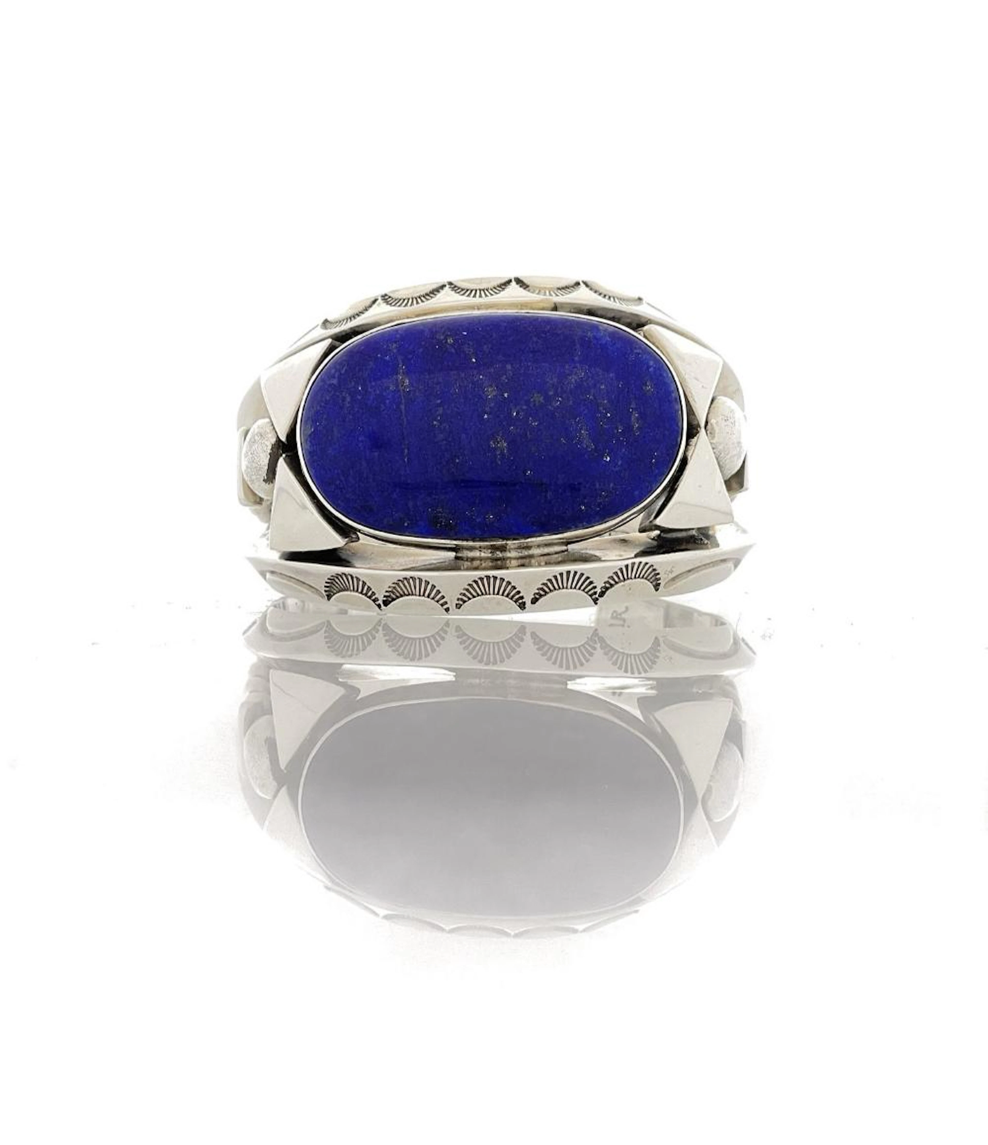 ALFRED LEE NAVAJO STERLING SILVER LAPIS CUFF