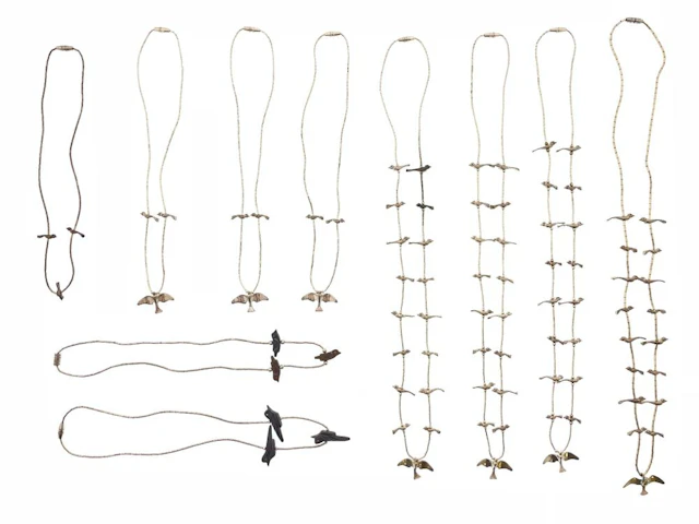 LOT OF 10 ASSORTED SOUTHWESTERN STERLING SILVER FETISH NECKLACES