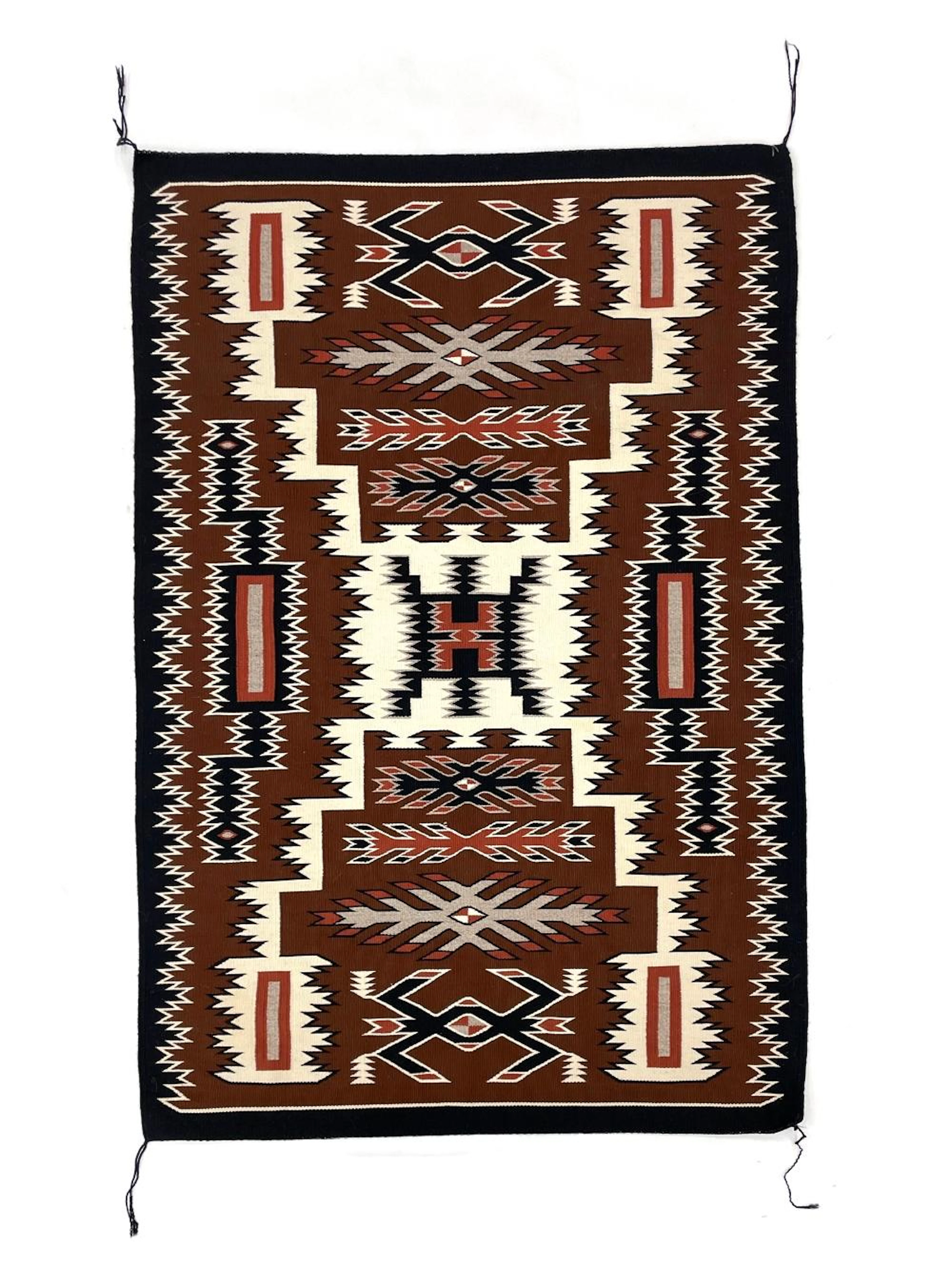 JEAN BLACKHAT NAVAJO STORM PATTERN WEAVING / RUG
