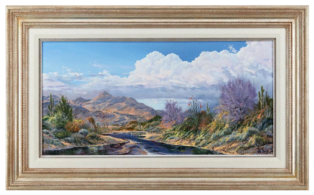DOUGLAS OLIVER "IRONWOOD IN SPRING" ACRYLIC ON CANVAS