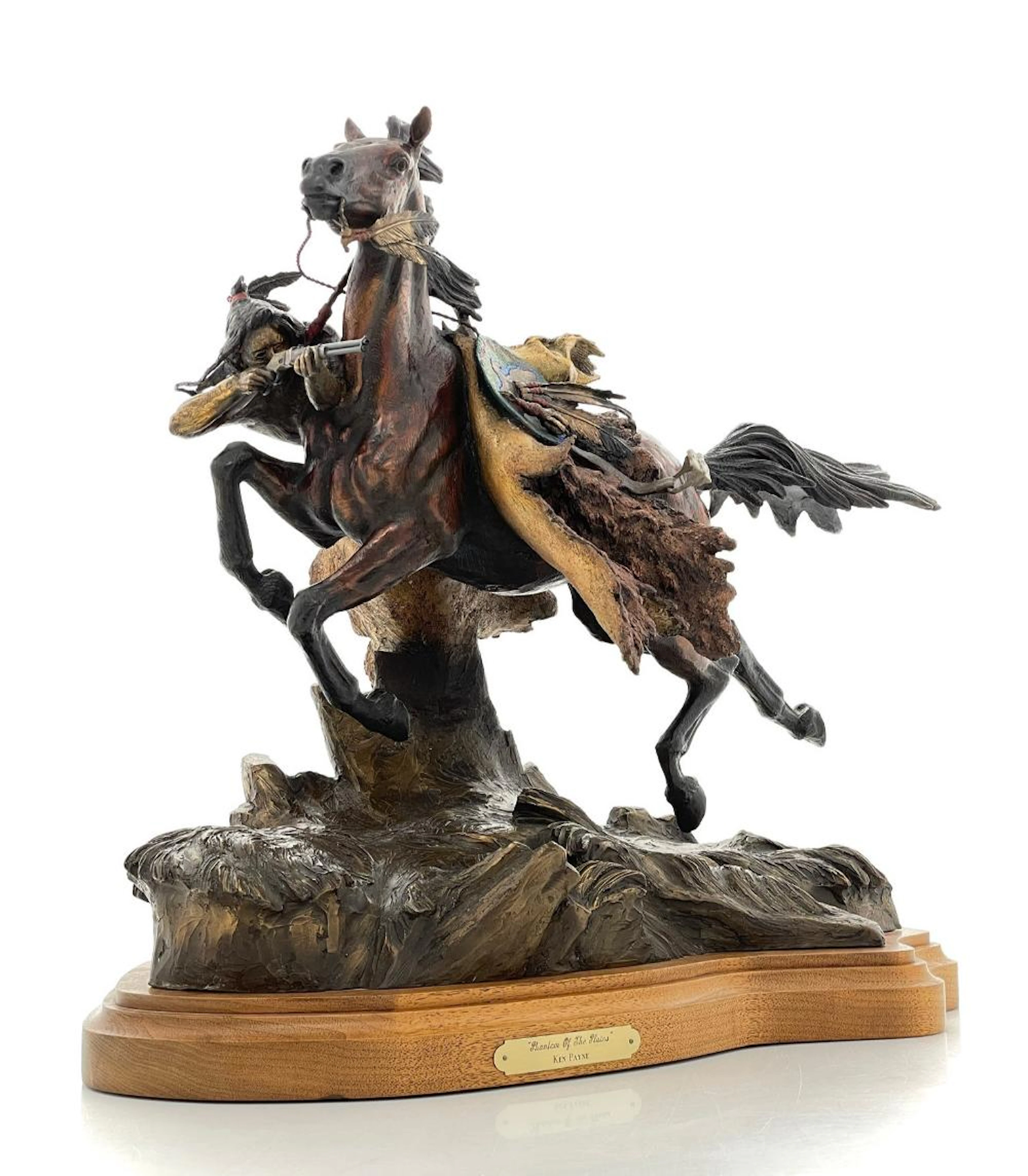 KEN PAYNE "PHANTOM OF THE PLAINS" BRONZE SCULPTURE