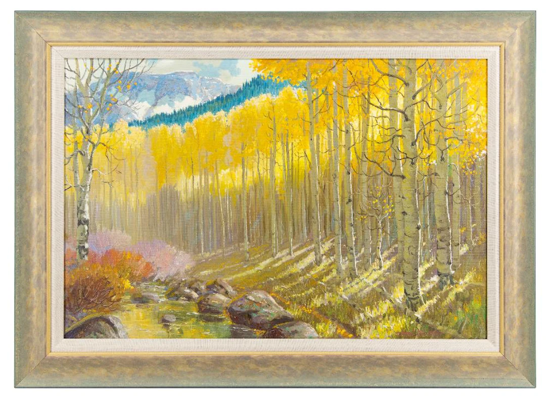 BEN TURNER "ASPEN LANDSCAPE, REDSTONE COLORADO" OIL ON CANVAS