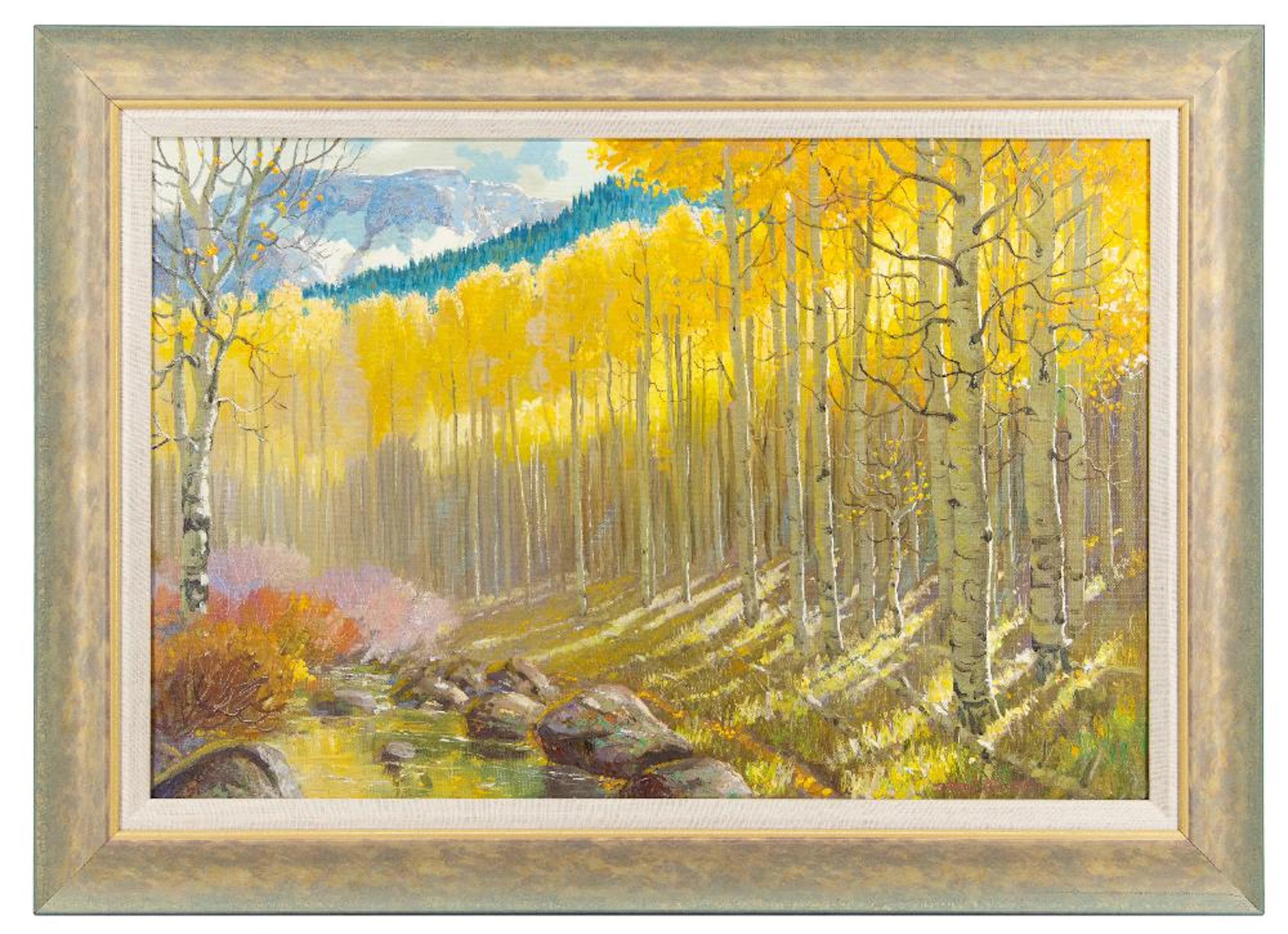 BEN TURNER "ASPEN LANDSCAPE, REDSTONE COLORADO" OIL ON CANVAS