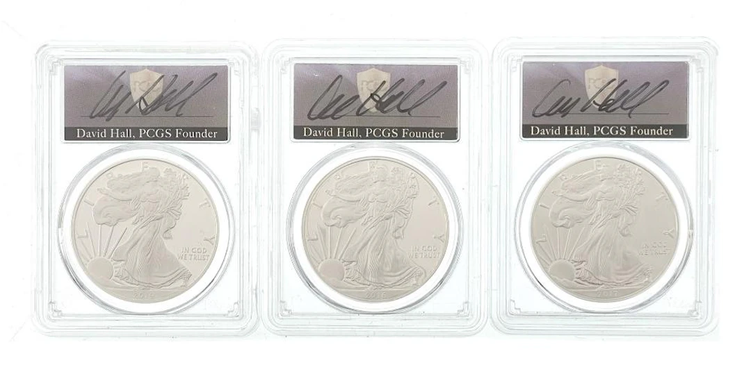 LOT OF 3 PR70DCAM AMERICAN SILVER EAGLES