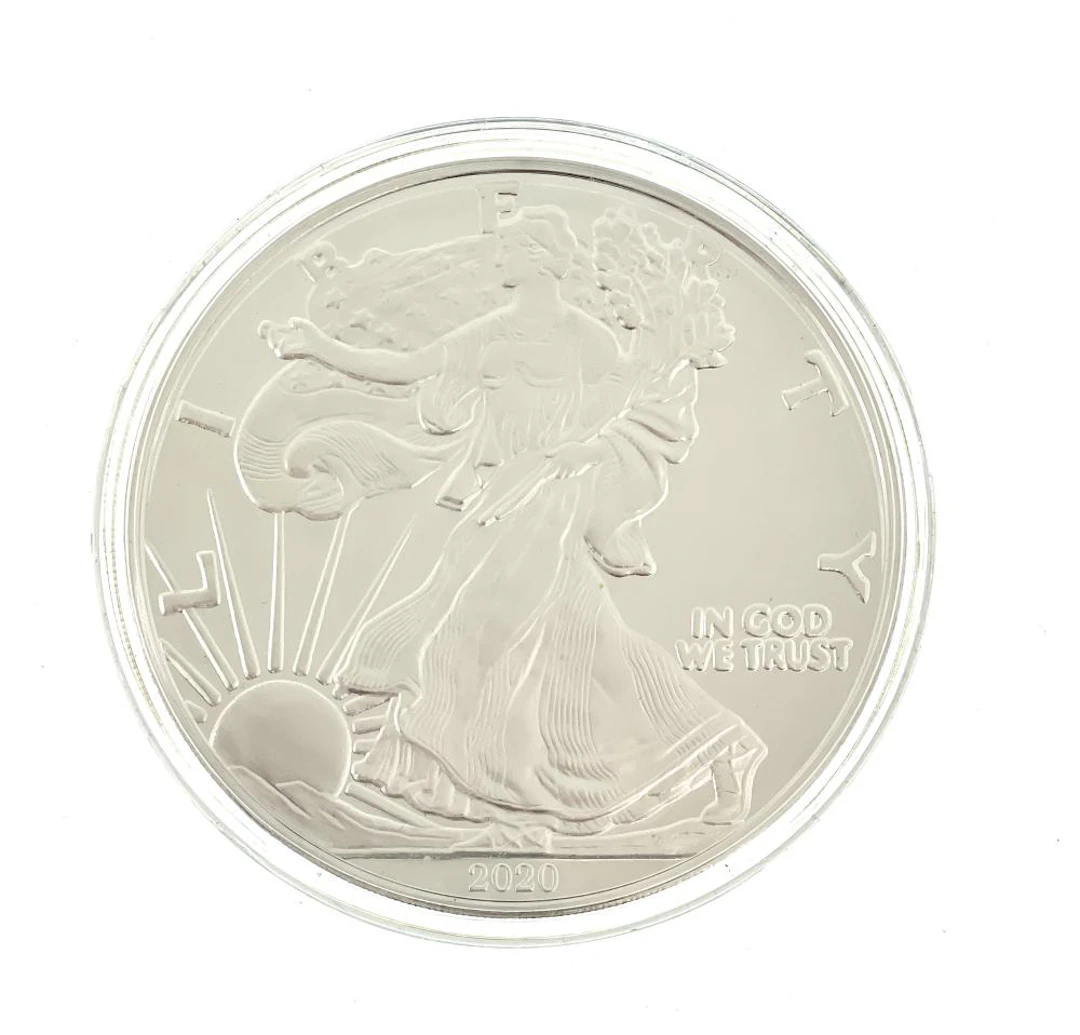 2020 4 TROY OZ .999 FINE SILVER AMERICAN SILVER EAGLE PROOF REPLICA ROUND