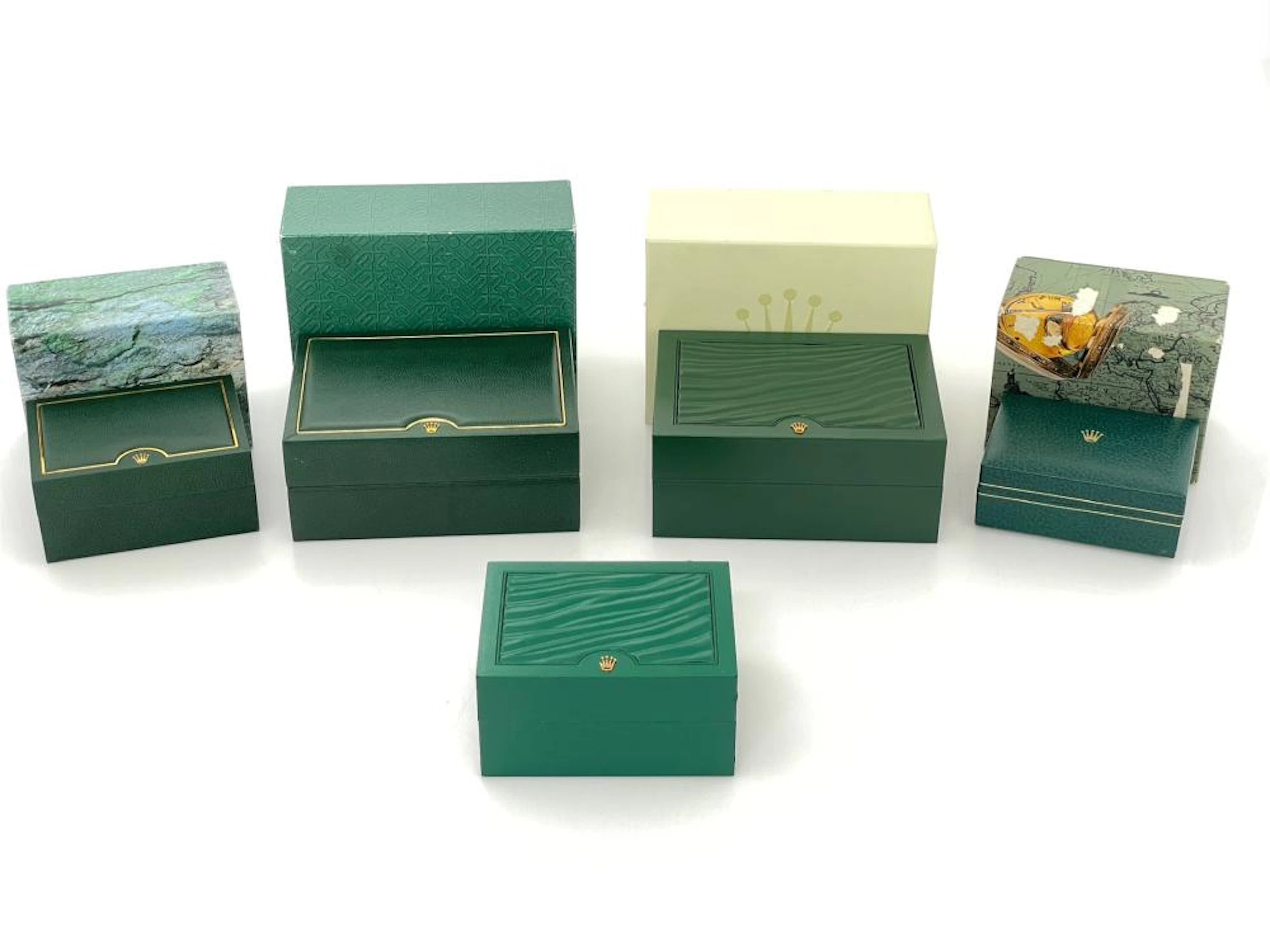 LOT OF 5 ASSORTED ROLEX BOXES