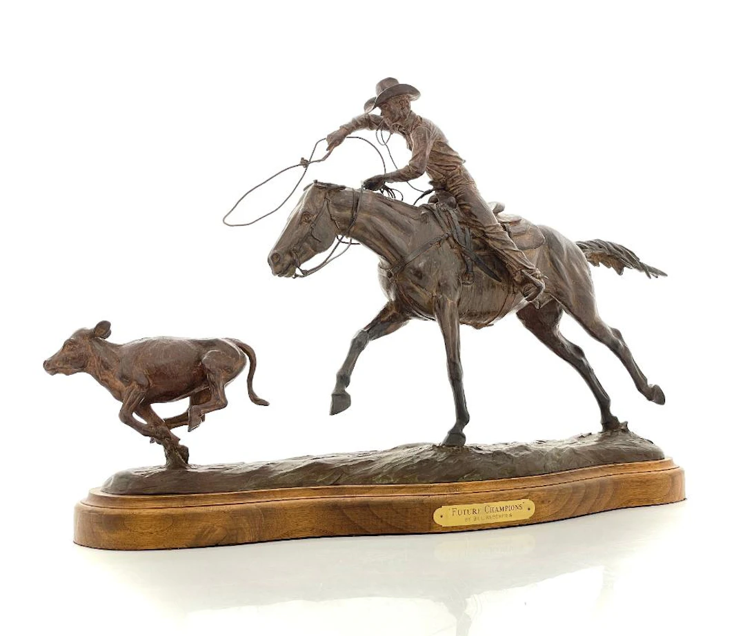 BILL NEBEKER "FUTURE CHAMPIONS" BRONZE SCULPTURE