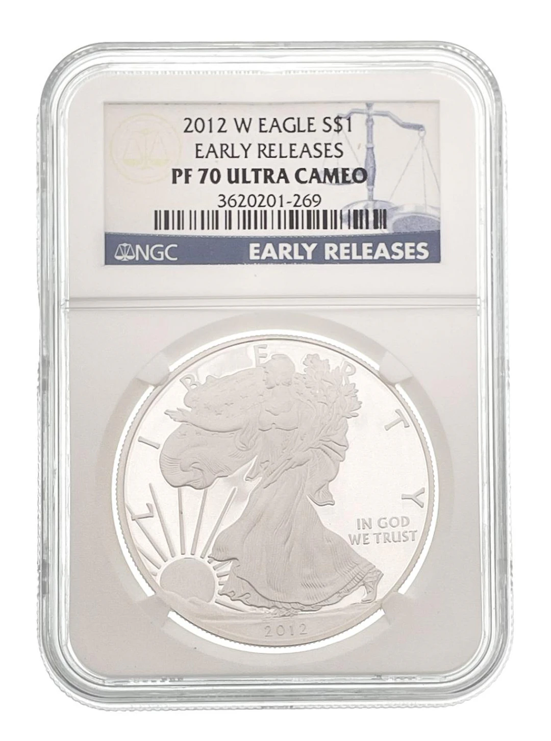 2012-W AMERICAN SILVER EAGLE EARLY RELEASES NGC PF70 ULTRA CAMEO