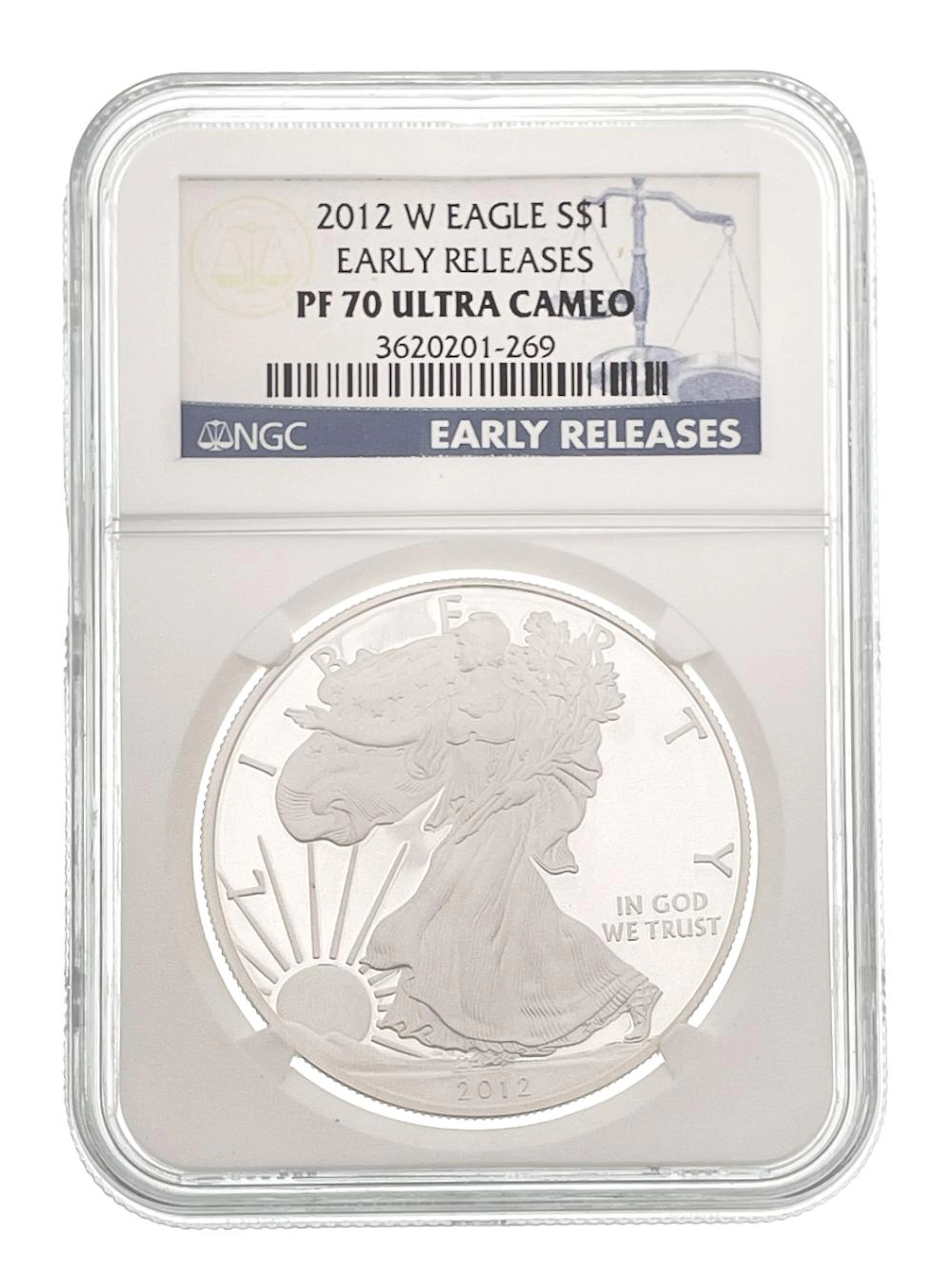 2012-W AMERICAN SILVER EAGLE EARLY RELEASES NGC PF70 ULTRA CAMEO