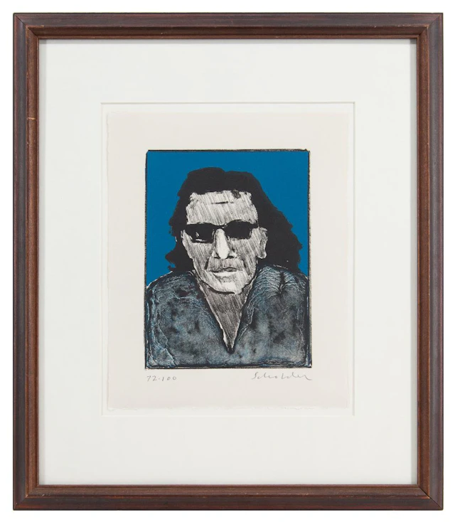 FRITZ SCHOLDER "SELF PORTRAIT WITH DARK GLASSES" LITHOGRAPH