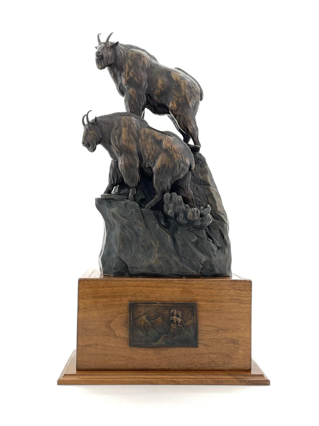 TERRY MURPHY "MOUNTAIN GOATS" BRONZE SCULPTURE