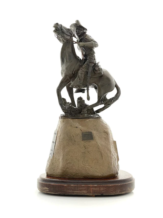 JACK OSMER "BUCKY O'NEIL, ROUGH RIDER" BRONZE SCULPTURE