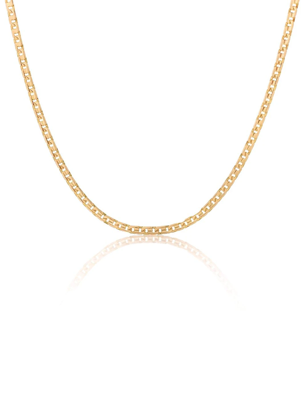 ITALIAN 14K YELLOW GOLD CURB LINK CHAIN NECKLACE