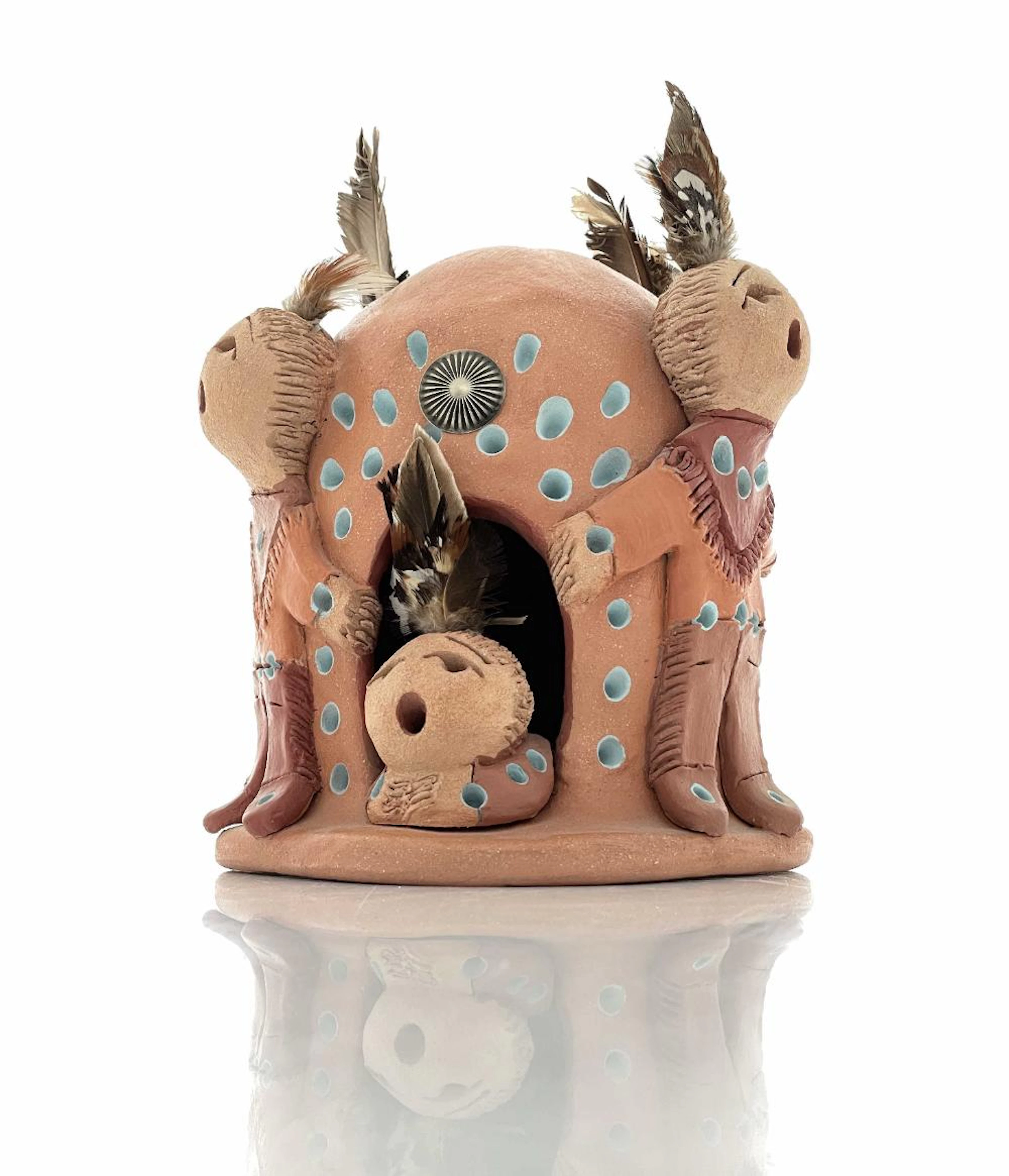 CHEYENNE JIM NAVAJO POTTERY HOGAN