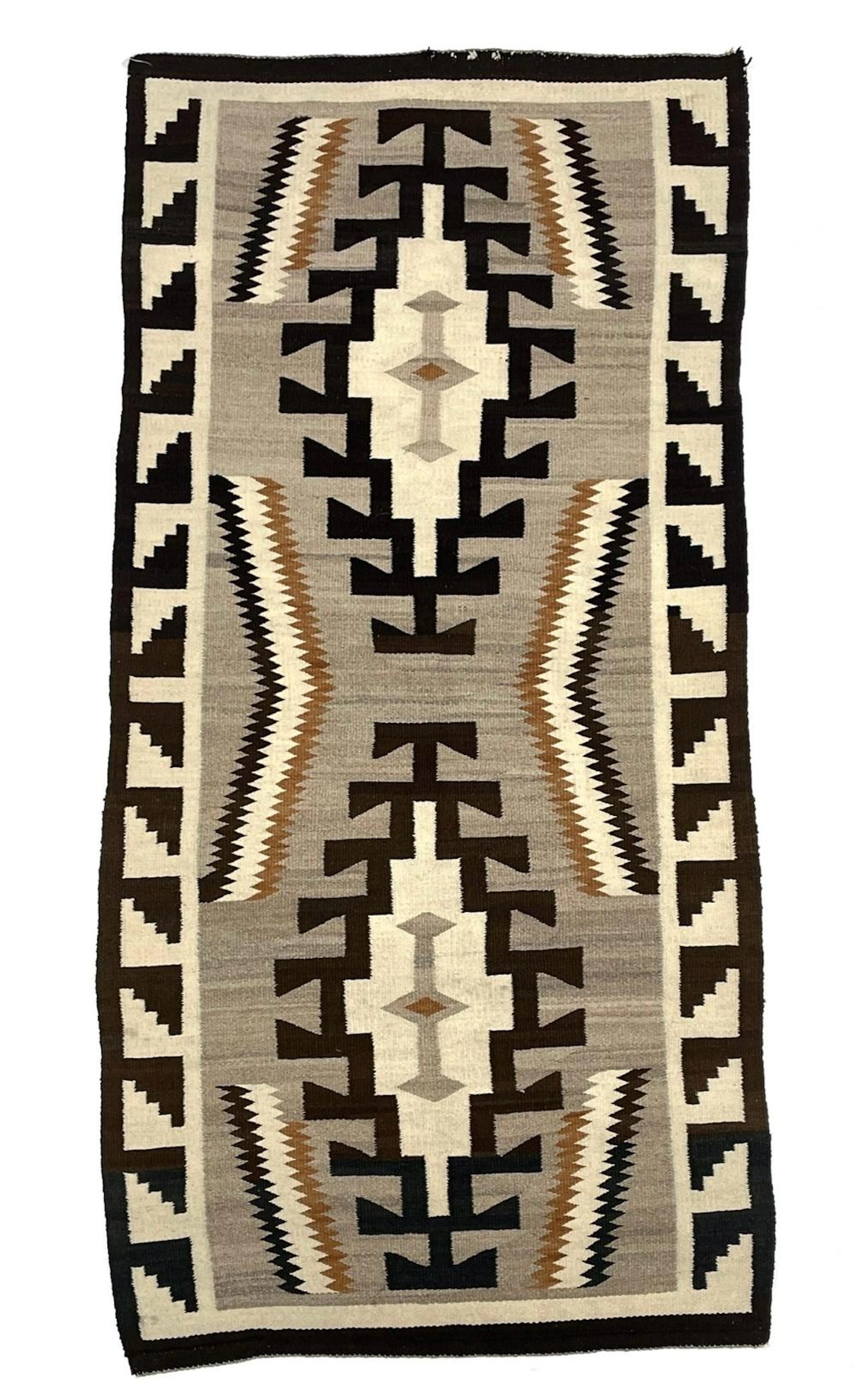 NAVAJO TWO GREY HILLS WEAVING / RUG