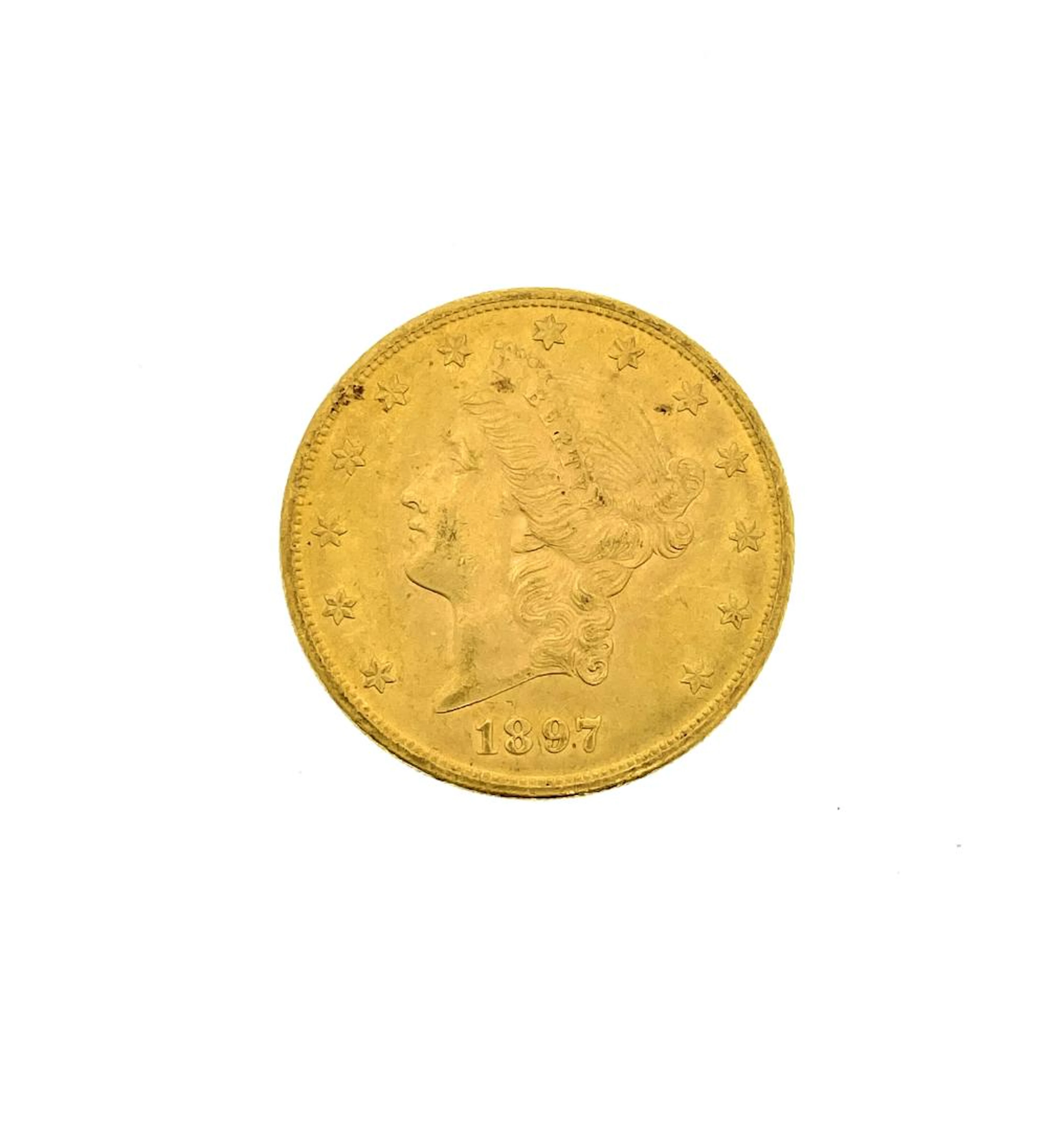 1897 $20 LIBERTY HEAD GOLD DOUBLE EAGLE