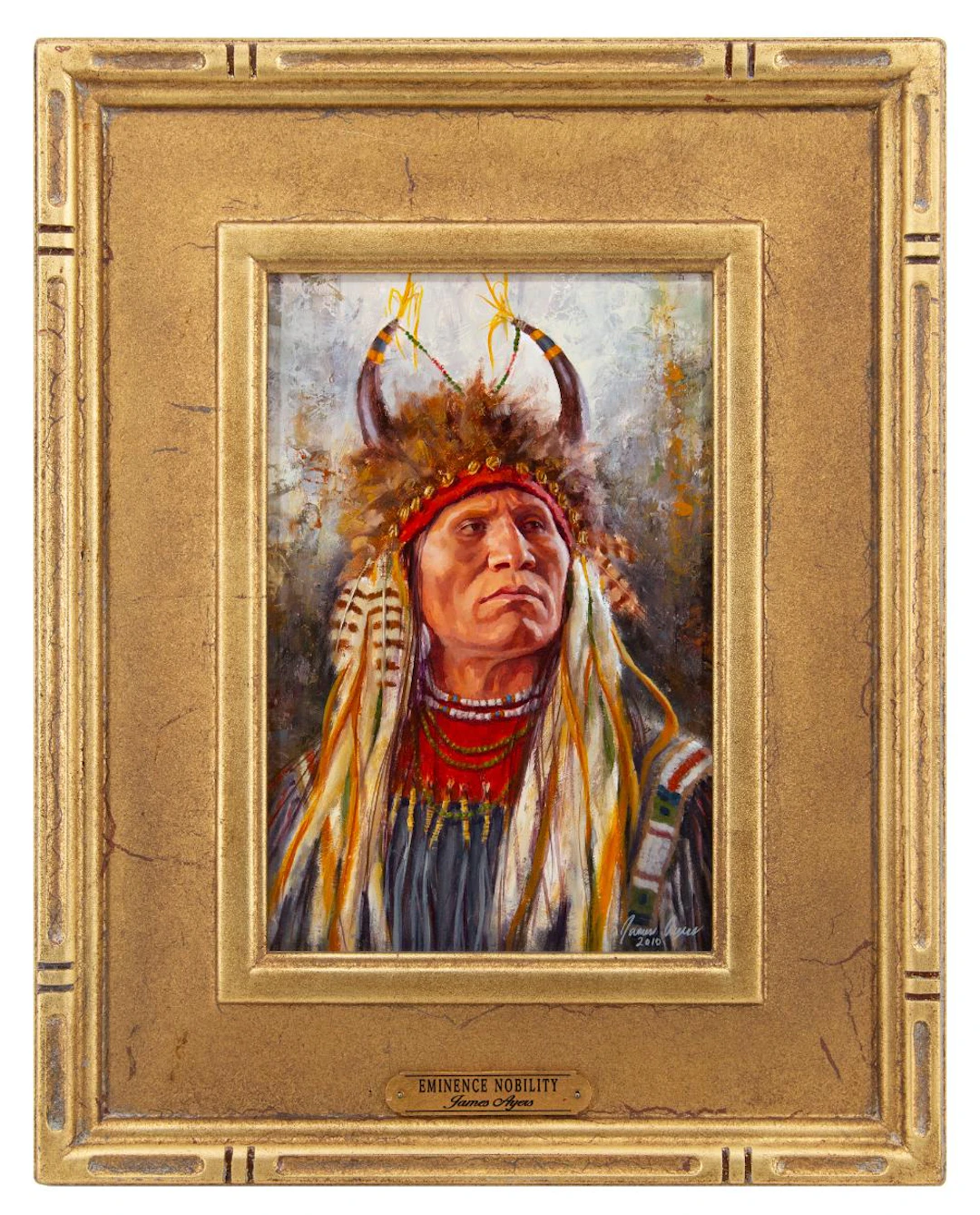 JAMES AYERS "EMINENCE AND NOBILITY" OIL ON BOARD