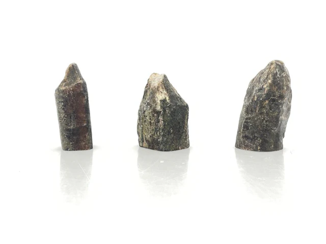 LOT OF 3 CHIASTOLITE CROSS STONE CRYSTALS