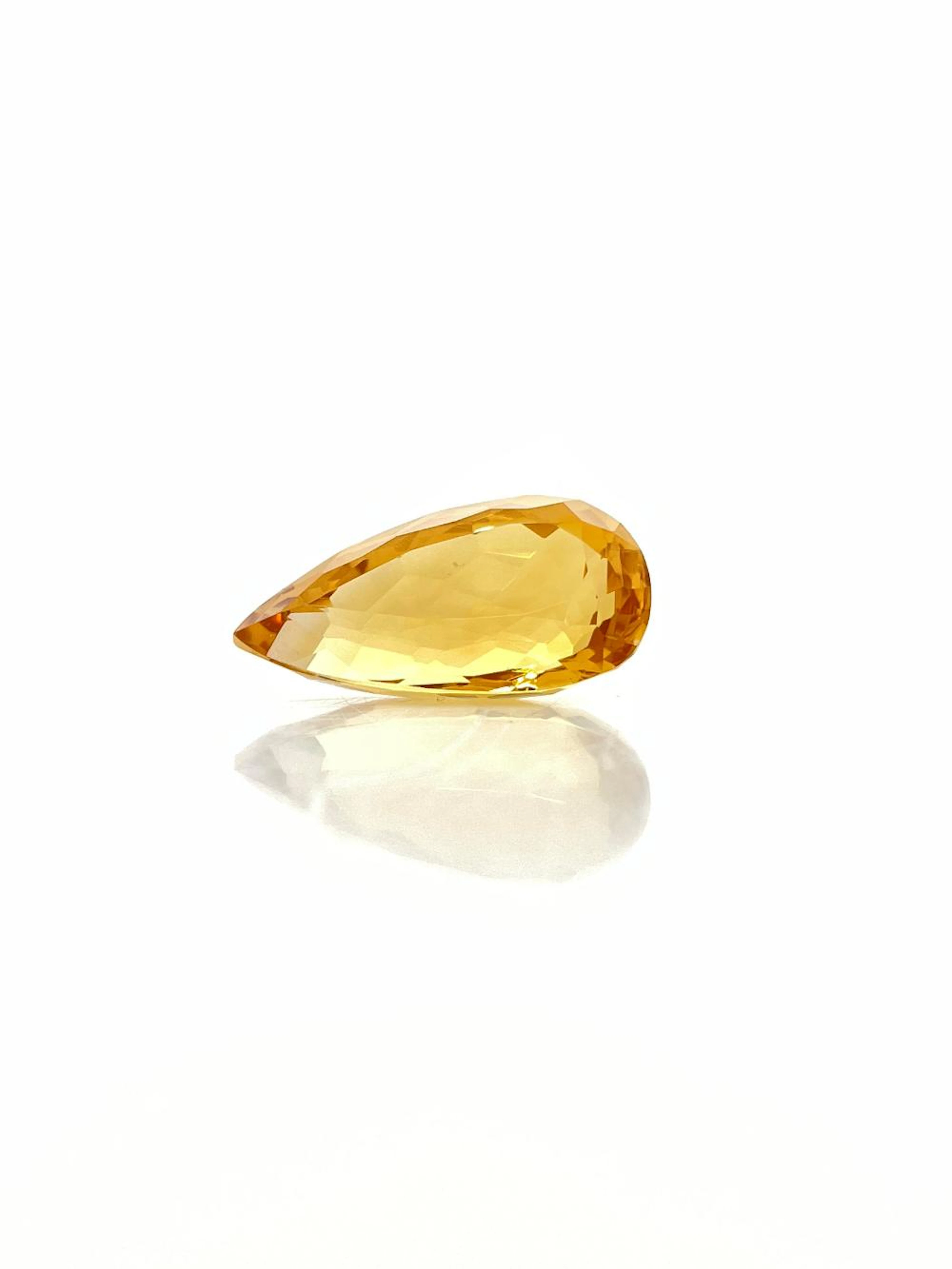 38.22CT PEAR CUT CITRINE GEMSTONE