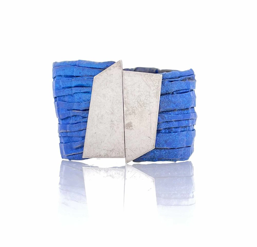 PAWEL KACZYNSKI STERLING SILVER & STEEL MESH BRACELET
