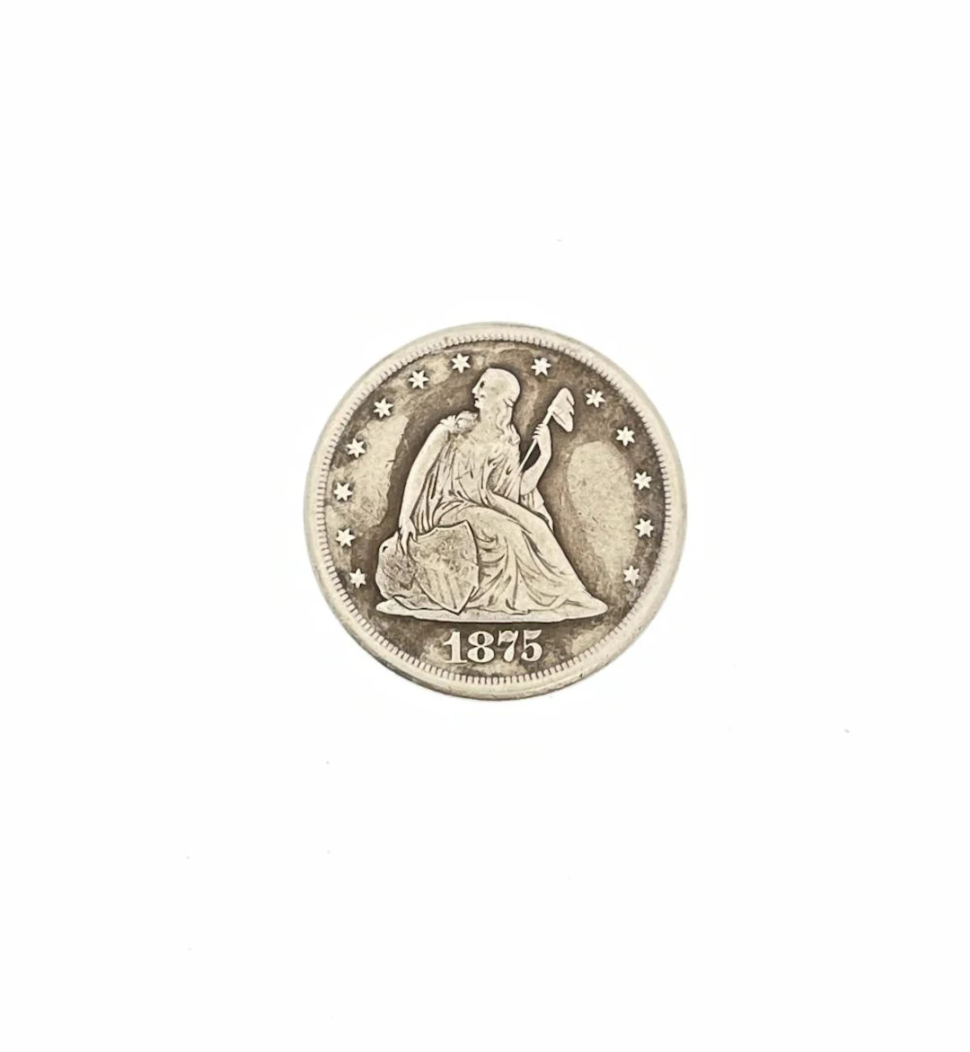 1875-CC SEATED LIBERTY SILVER TWENTY CENT PIECE