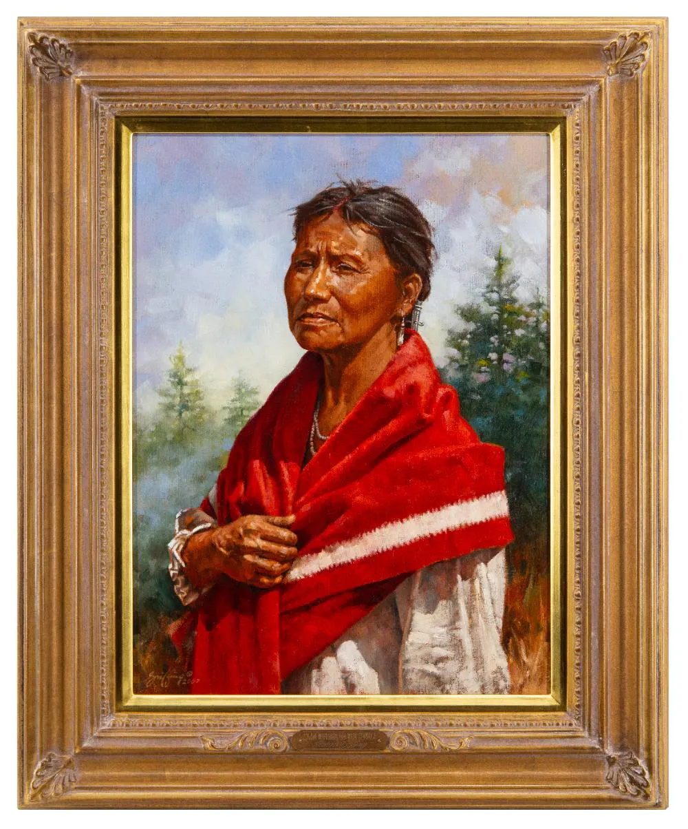 ROBERT GRIFFING "CLAN MOTHER OF THE SENECA" OIL ON CANVAS
