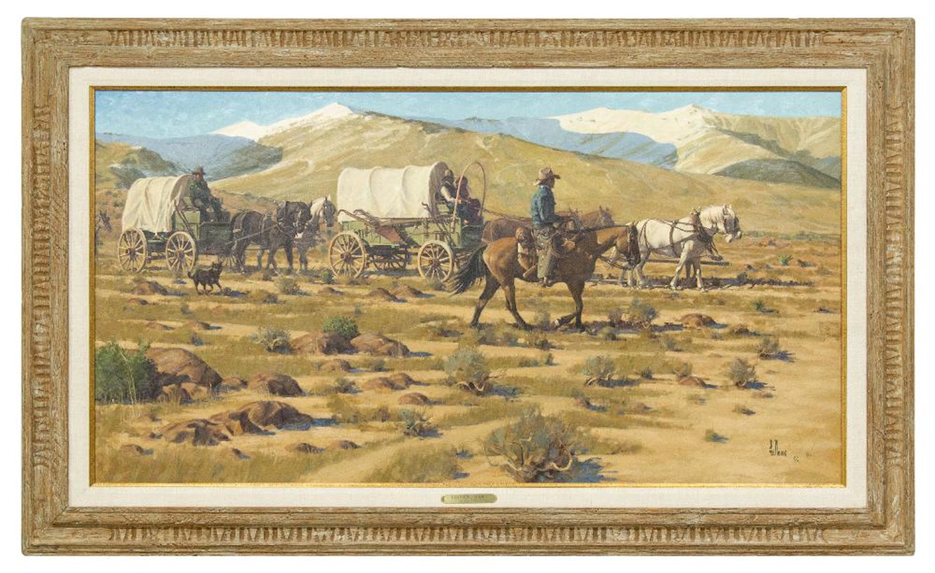 FRED FELLOWS "CALIFORNIA BOUND" OIL ON BOARD