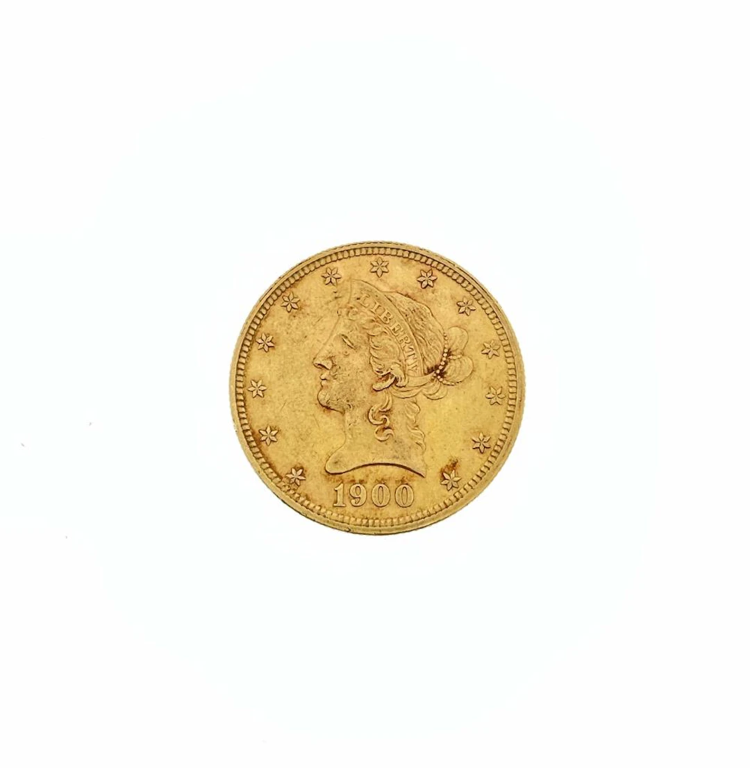 1900 $10 GOLD LIBERTY HEAD, NEW STYLE WITH MOTTO