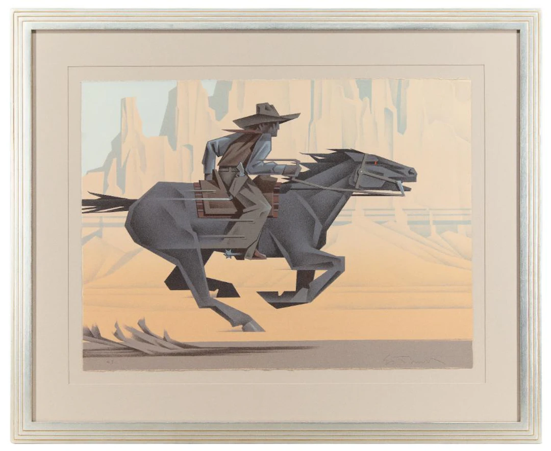 ED MELL "FULL SPEED AHEAD" LITHOGRAPH
