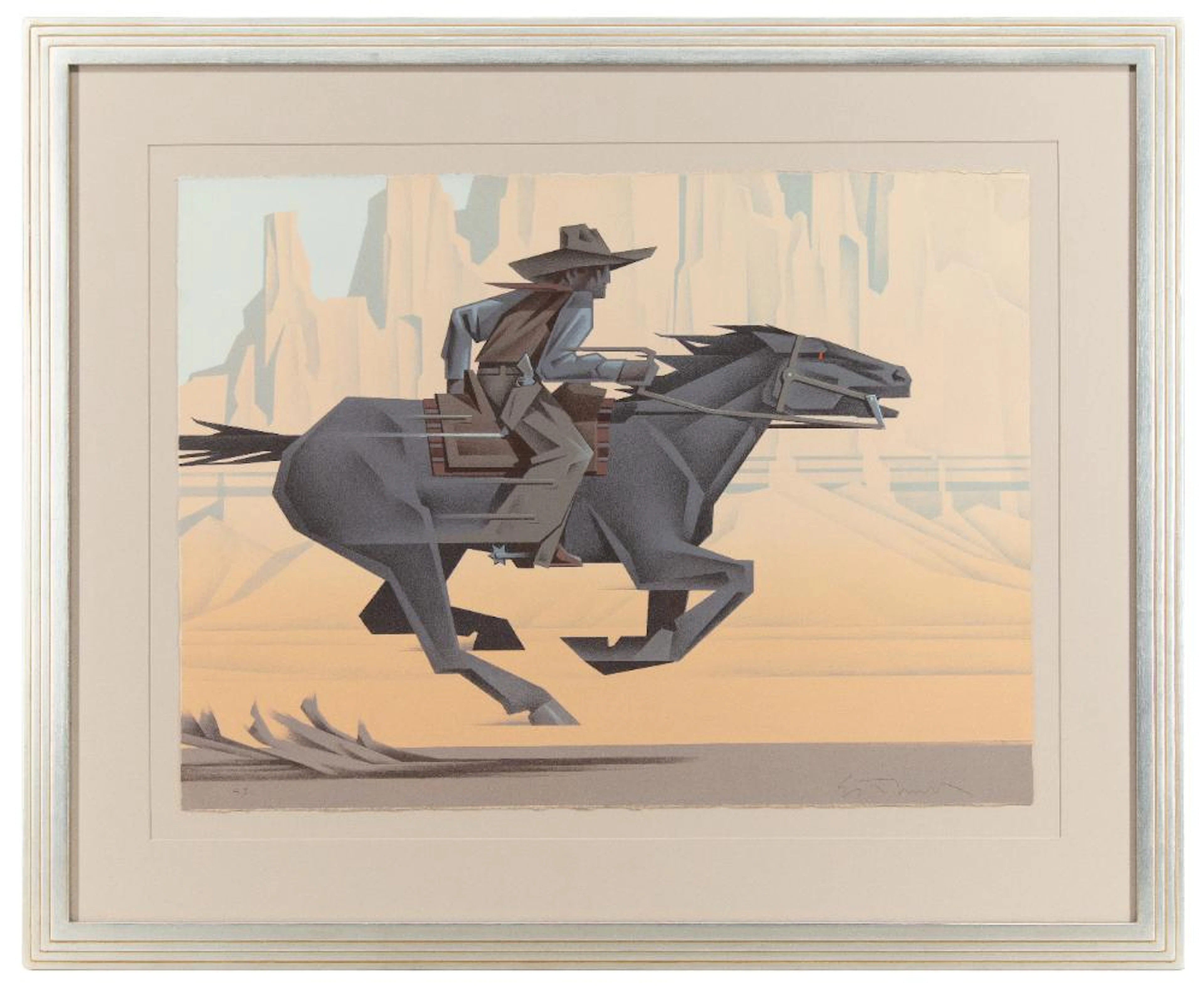 ED MELL "FULL SPEED AHEAD" LITHOGRAPH