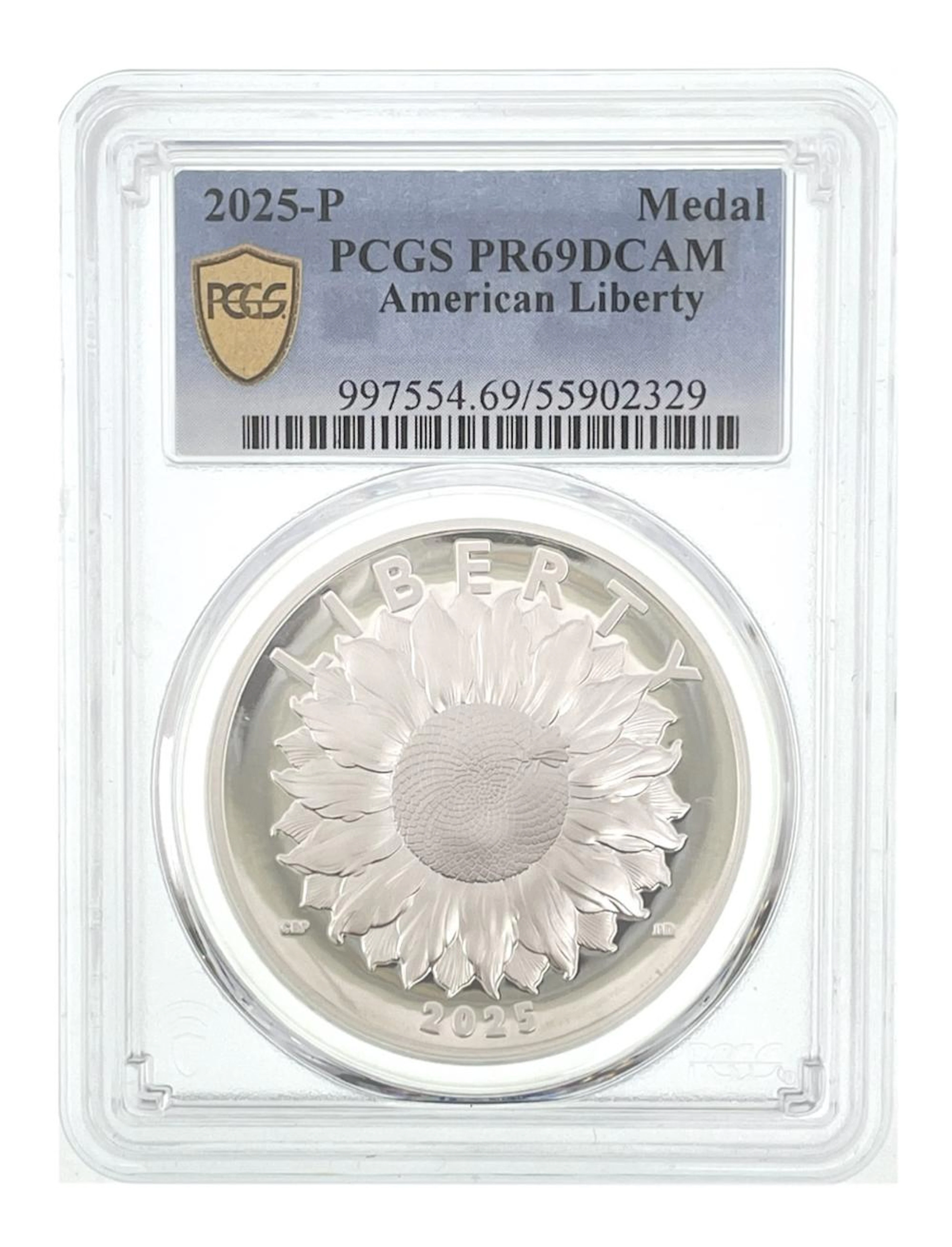 2025-P AMERICAN LIBERTY 1OZ .999 SILVER MEDAL PCGS PR69DCAM