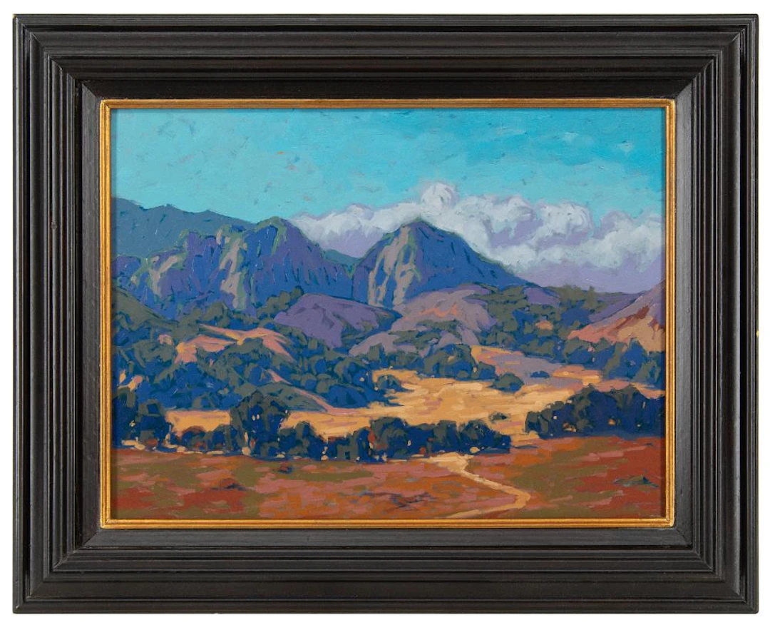 MATTHEW REYNOLDS CALIFORNIA LANDSCAPE OIL ON PANEL