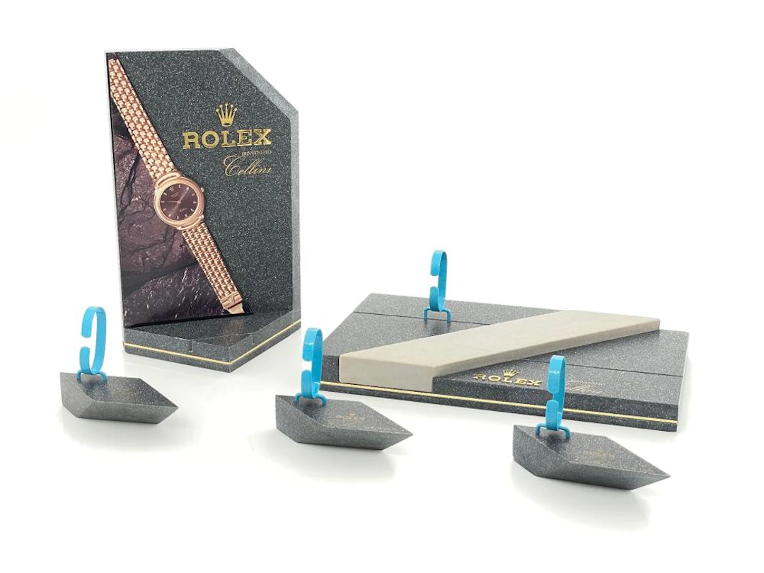 LOT OF 5 ROLEX CELLINI WATCH DISPLAY STANDS
