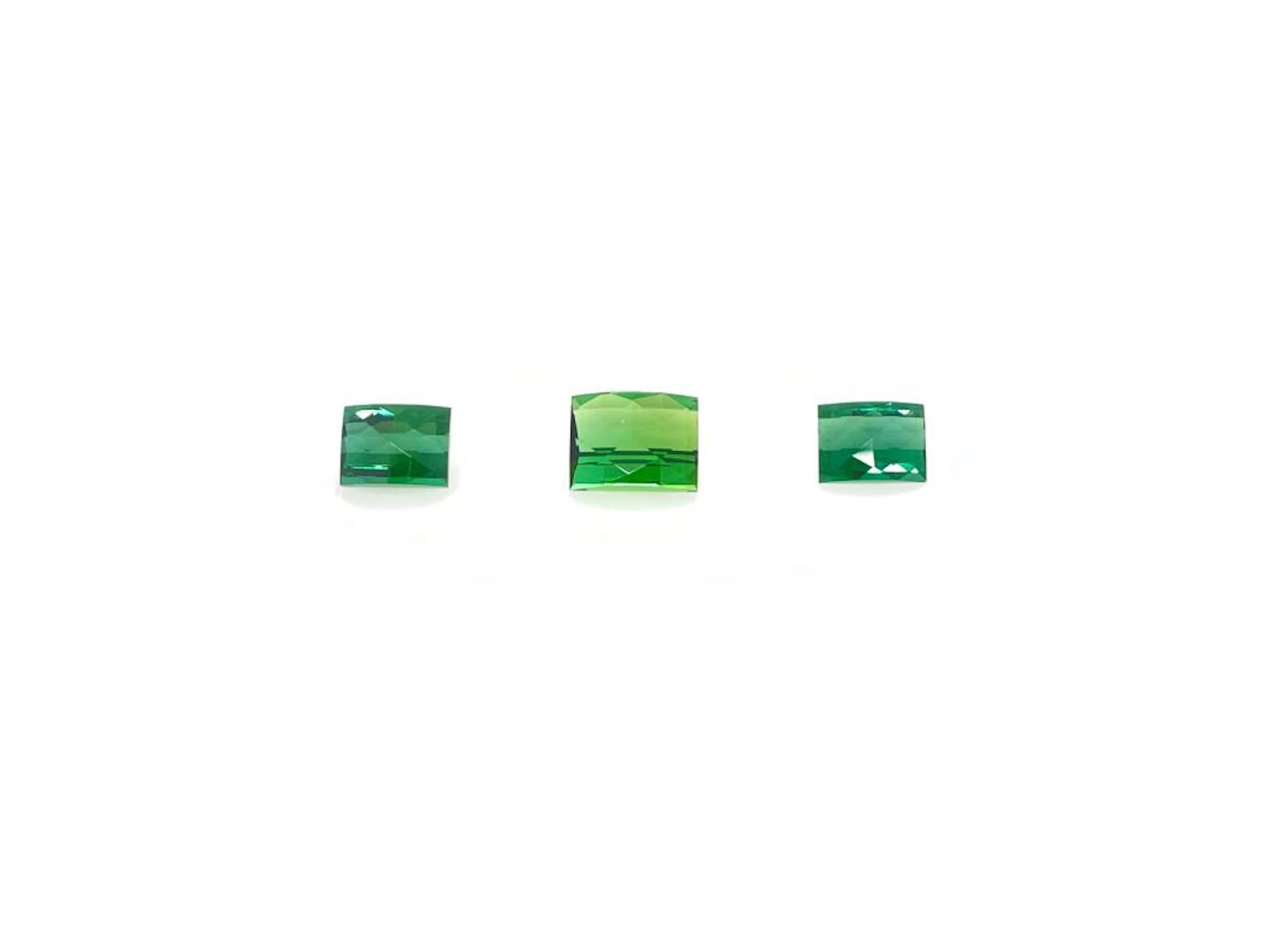 6.94CTTW GREEN TOURMALINE GEMSTONES
