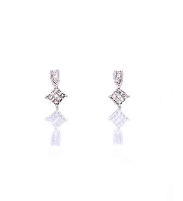 14K WHITE GOLD .26CTTW DIAMOND EARRINGS
