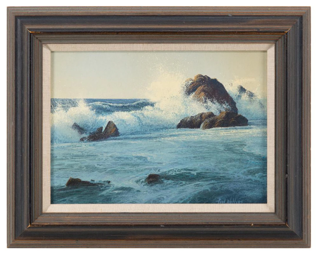 CURT WALTERS "FOAM BURST" (CARMEL) OIL ON BOARD