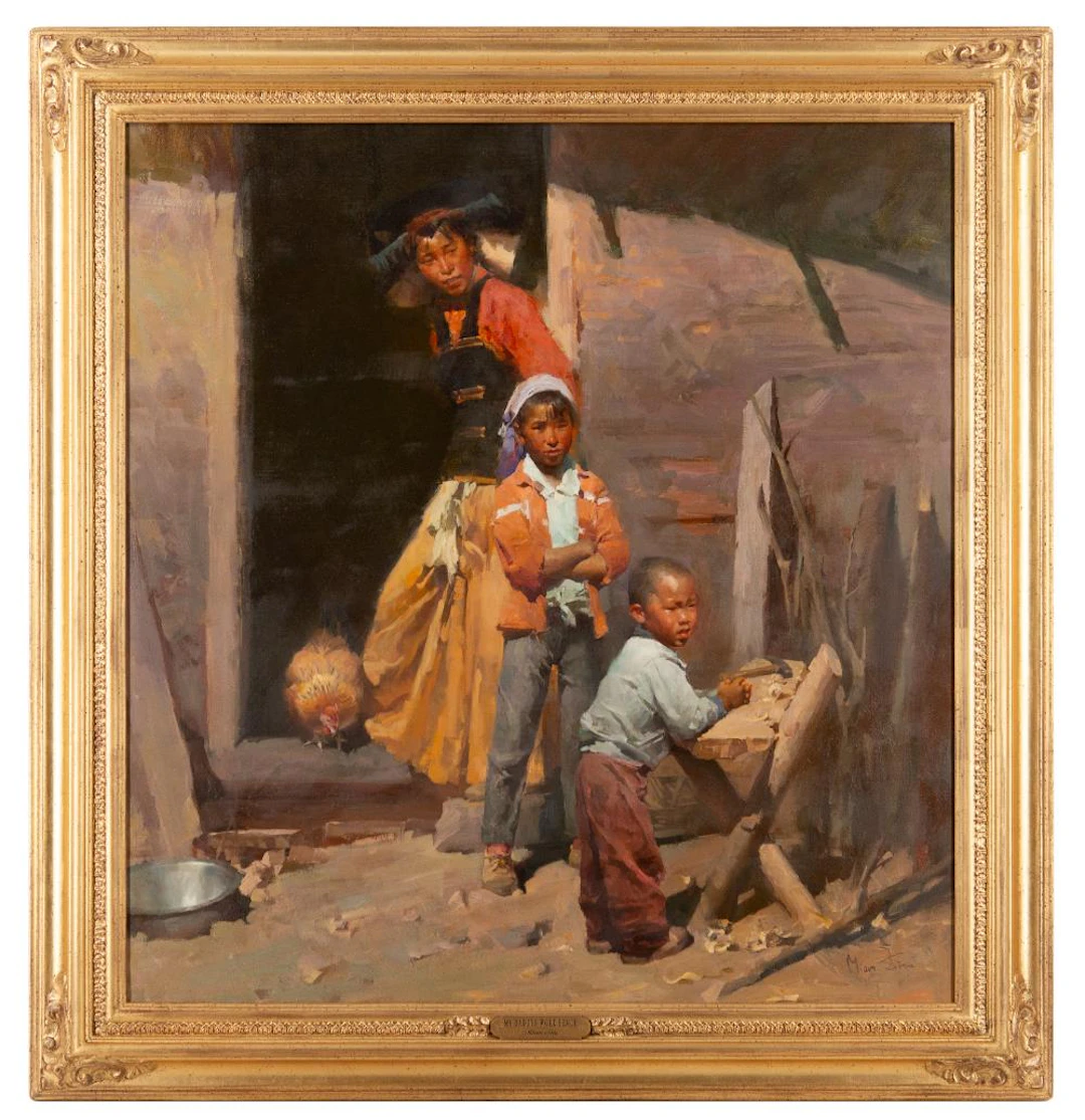 MIAN SITU "MY DADDY'S WORKBENCH" OIL ON CANVAS