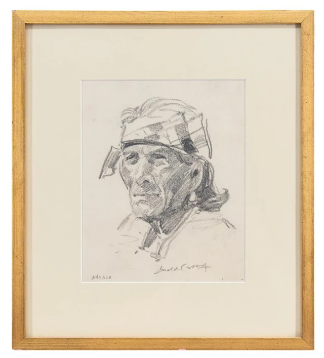 GERALD CASSIDY "NAVAJO" CHARCOAL ON PAPER
