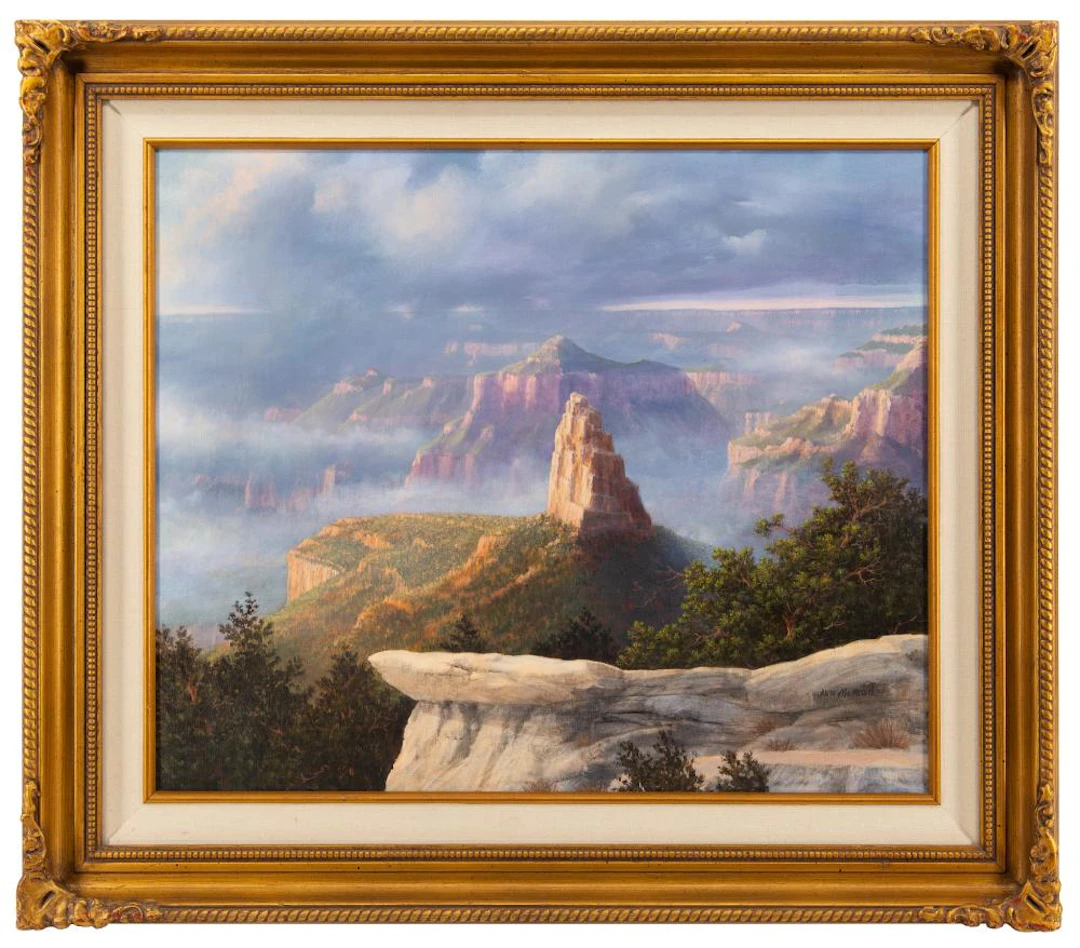 ANN MCLEOD "ZOROASTER TEMPLE" (GRAND CANYON) OIL ON CANVAS
