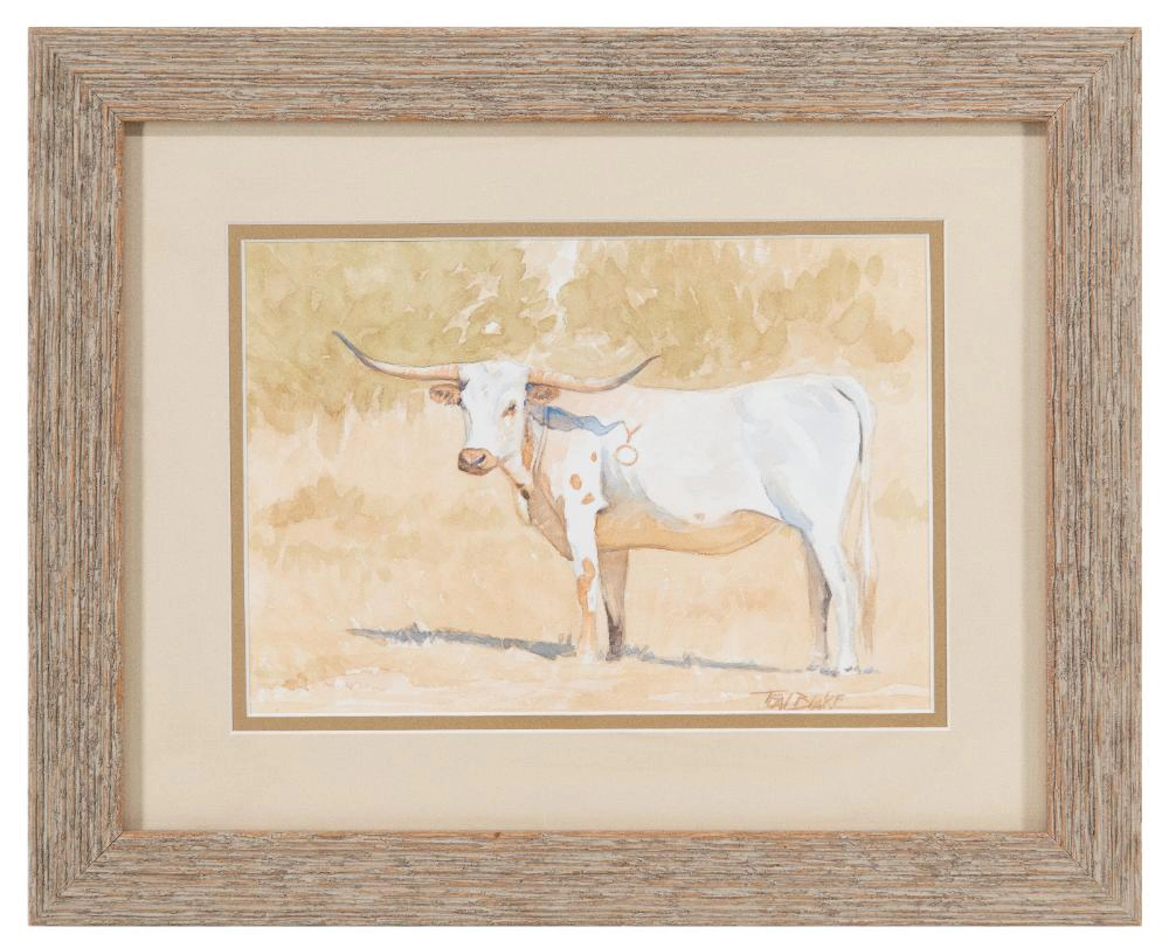 TEAL BLAKE "LONGHORN" WATERCOLOR ON PAPER