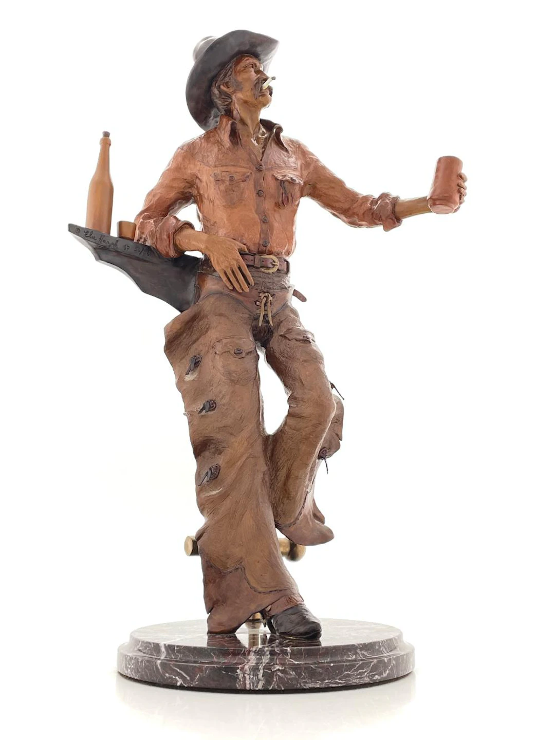 ELIE HAZAK "THIRSTY FELLA" BRONZE SCULPTURE