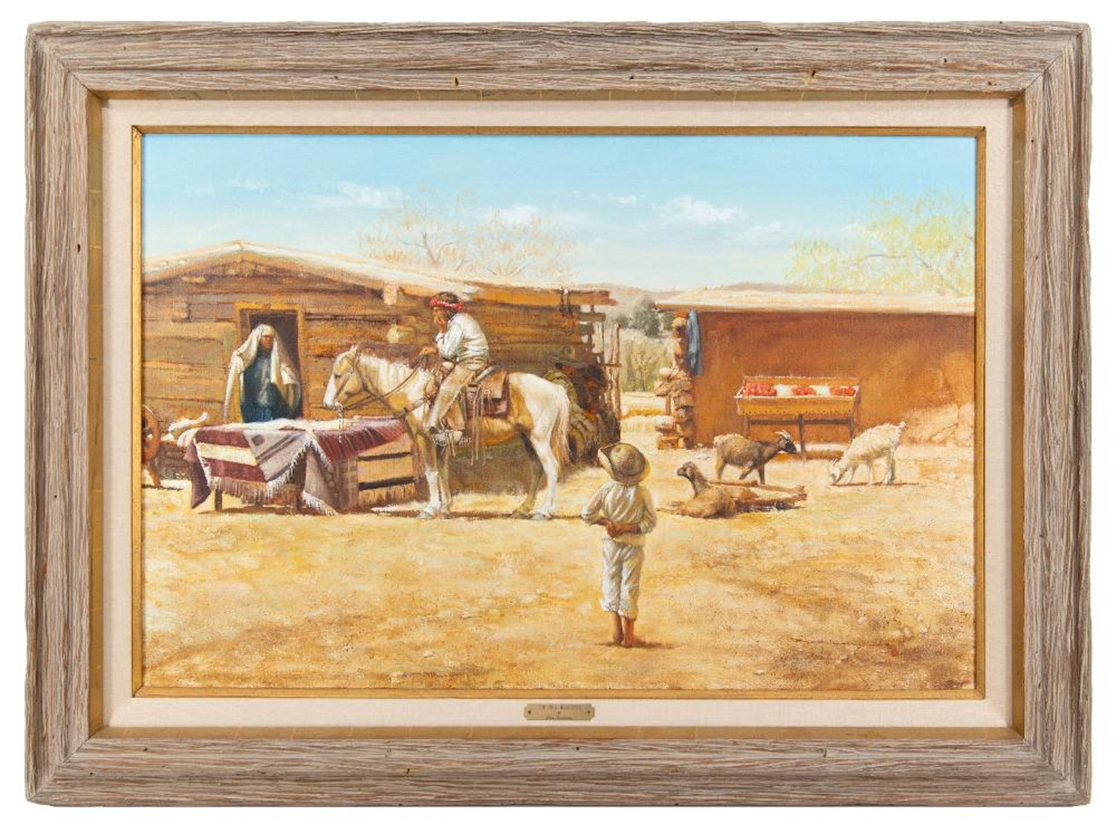 DAN BODELSON "THE RUG MERCHANT" OIL ON CANVAS