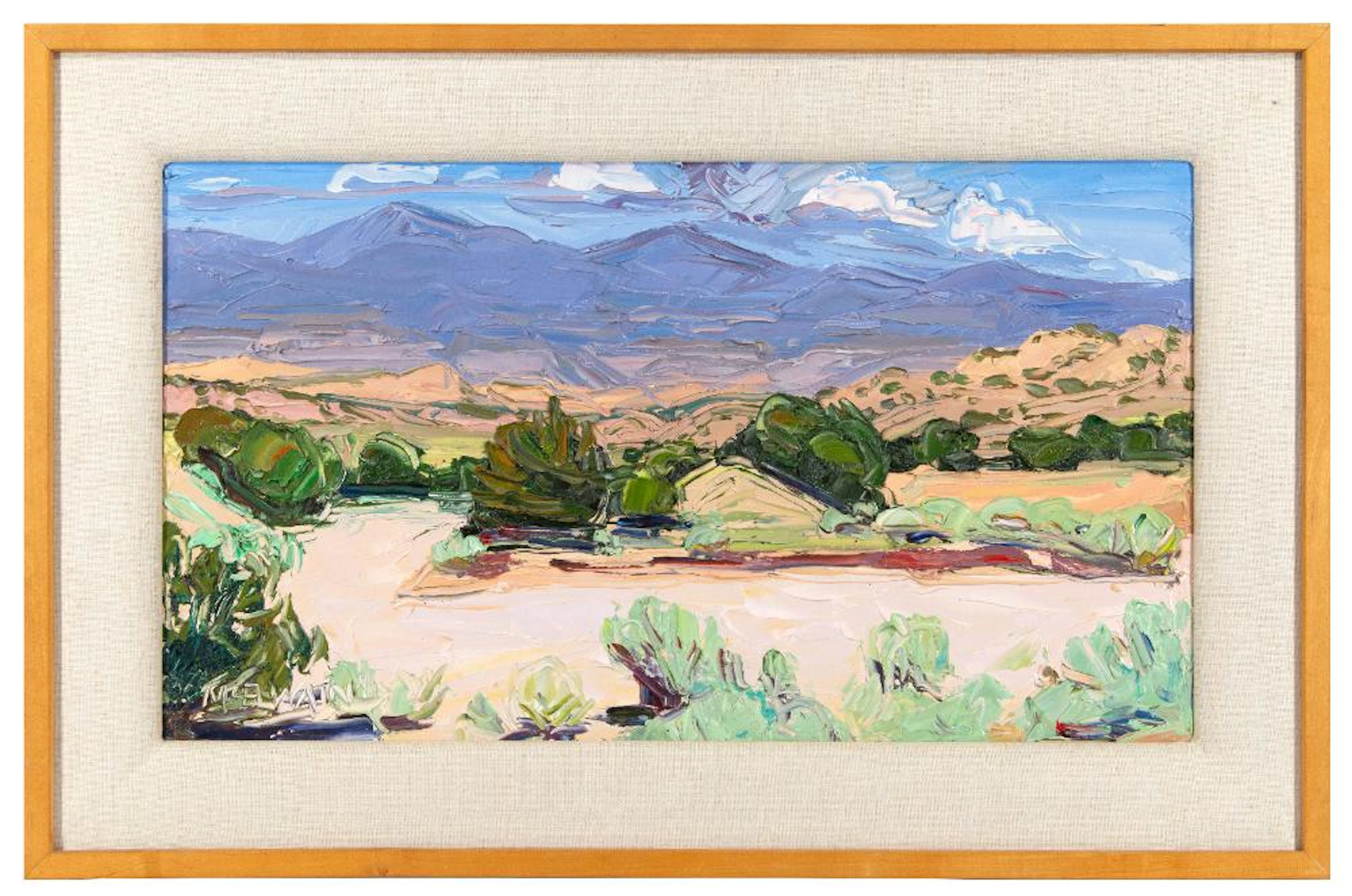 LOUISA MCELWAIN "TIERRA MADRE" (LEFT) OIL ON CANVAS