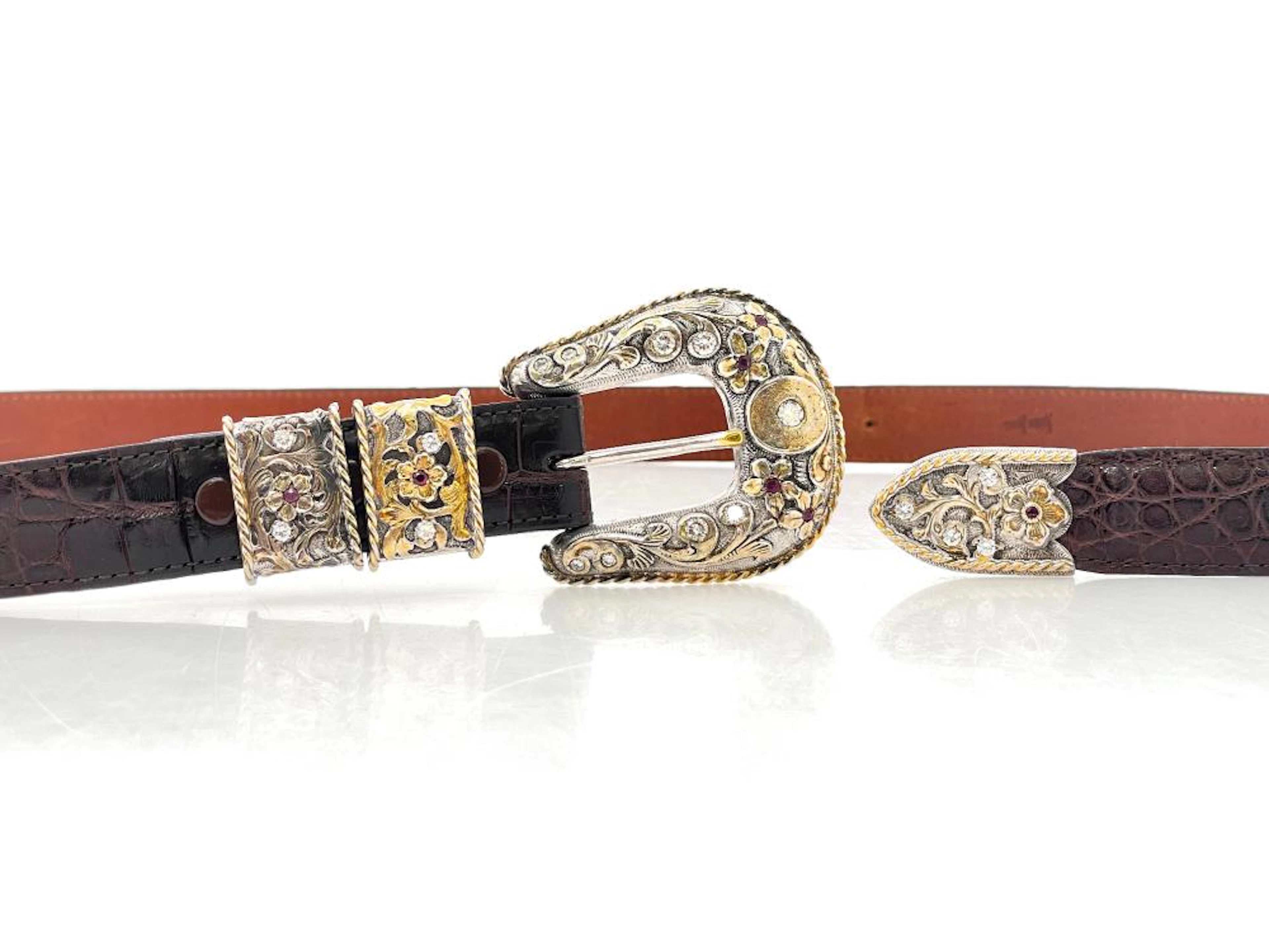 EDWARD H. BOHLIN STERLING SILVER & 18K YELLOW GOLD 4.5CTTW DIAMOND