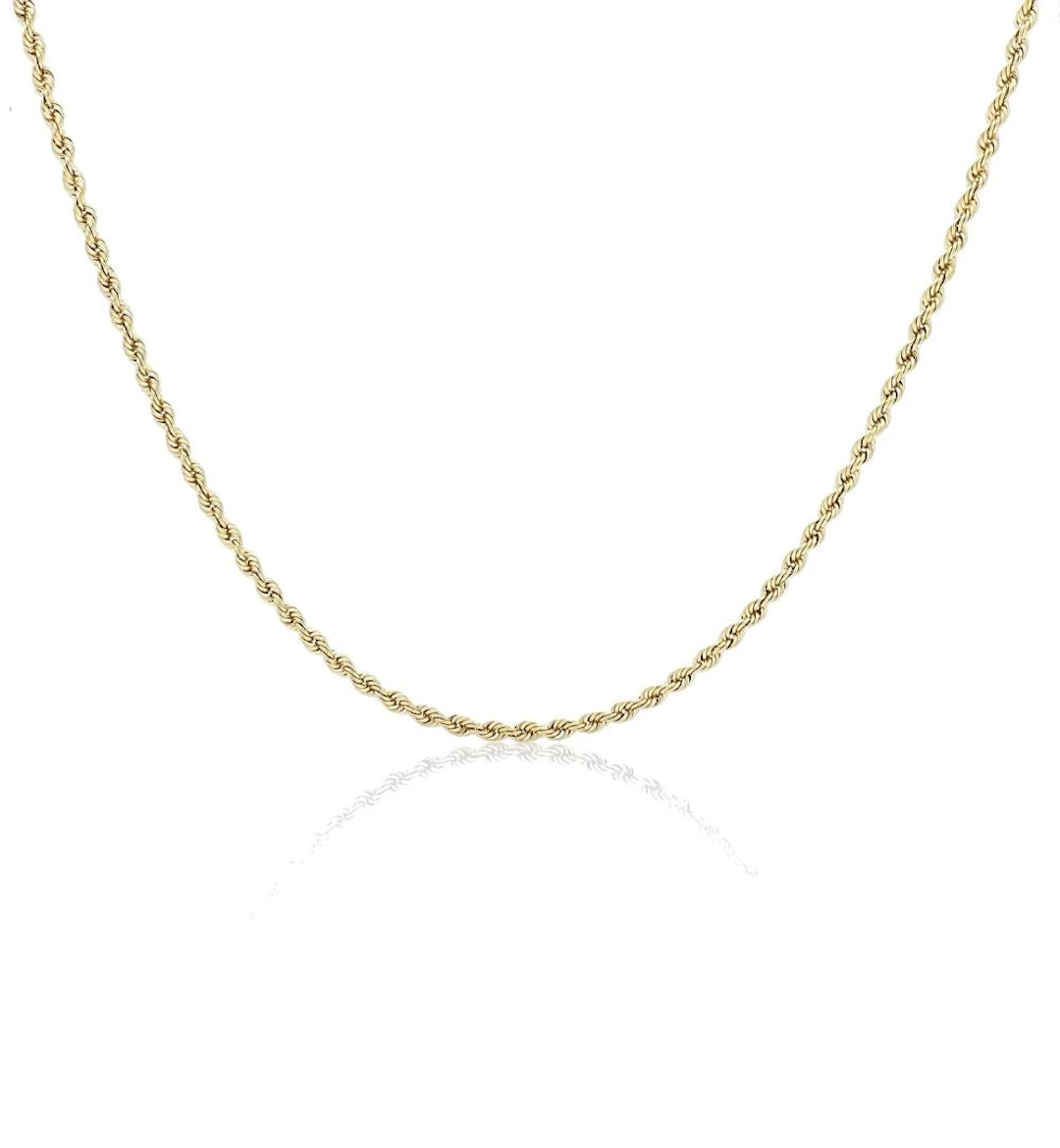 14K YELLOW GOLD ROPE NECKLACE