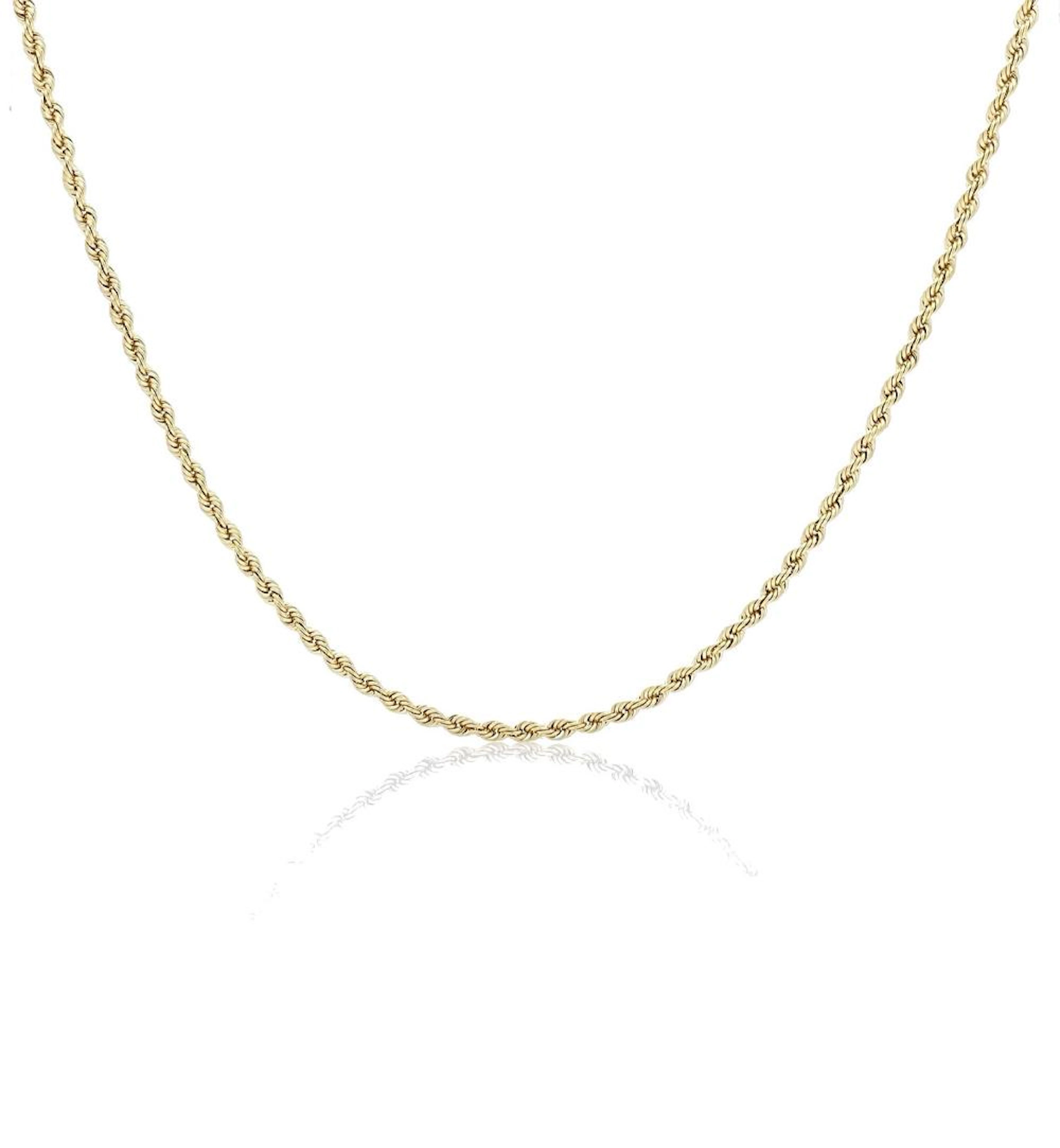 14K YELLOW GOLD ROPE NECKLACE